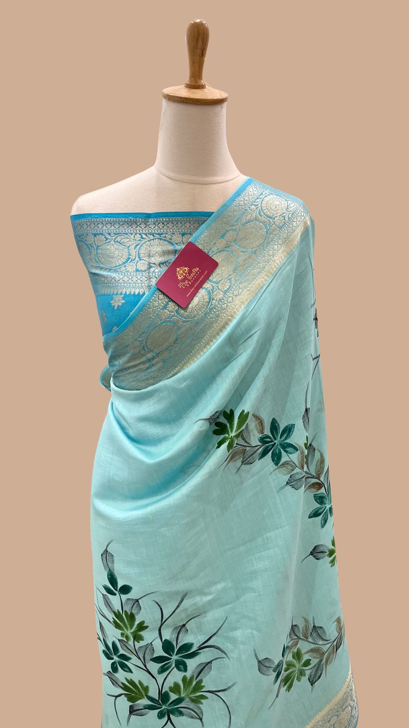 Pure Chiniya Silk Banarasi Saree - with Digital Print