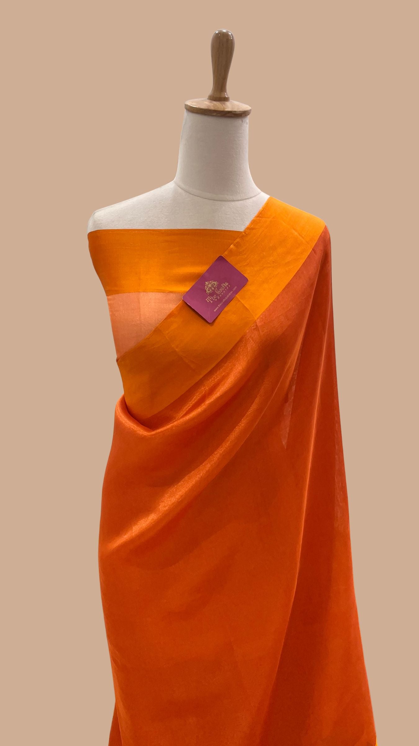 Pure Tissue Silk Handloom Banarasi Saree - with Satin Border