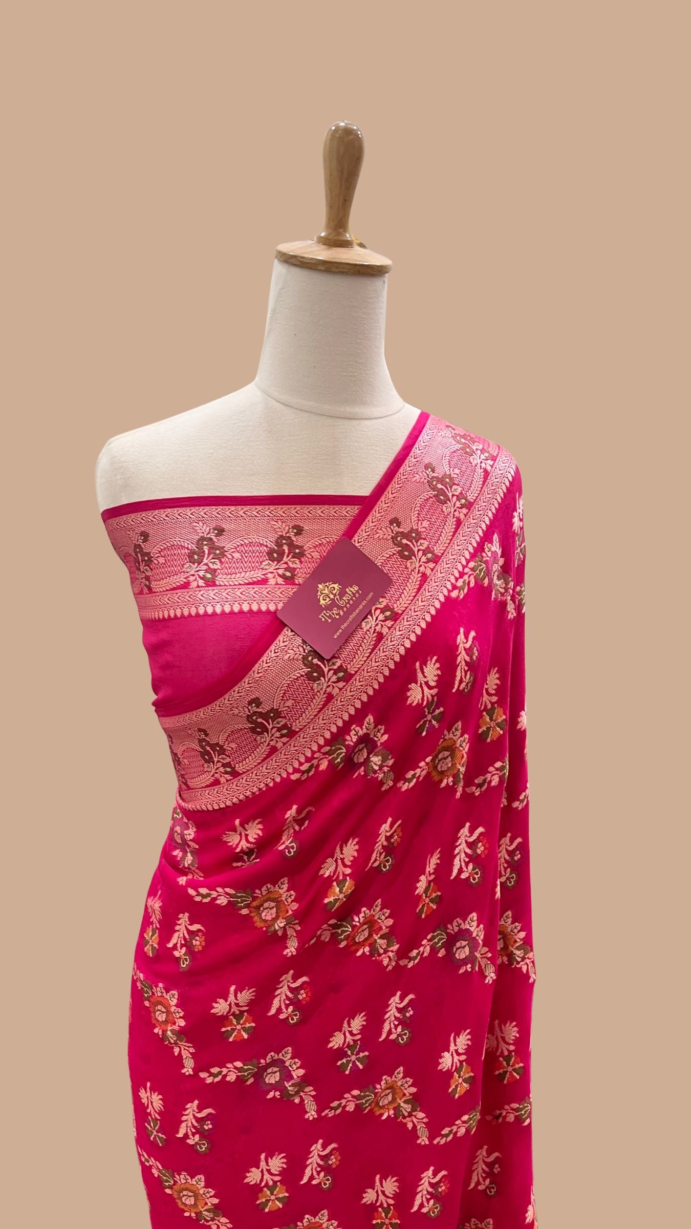 Pure Khaddi Chiffon Banarasi Saree