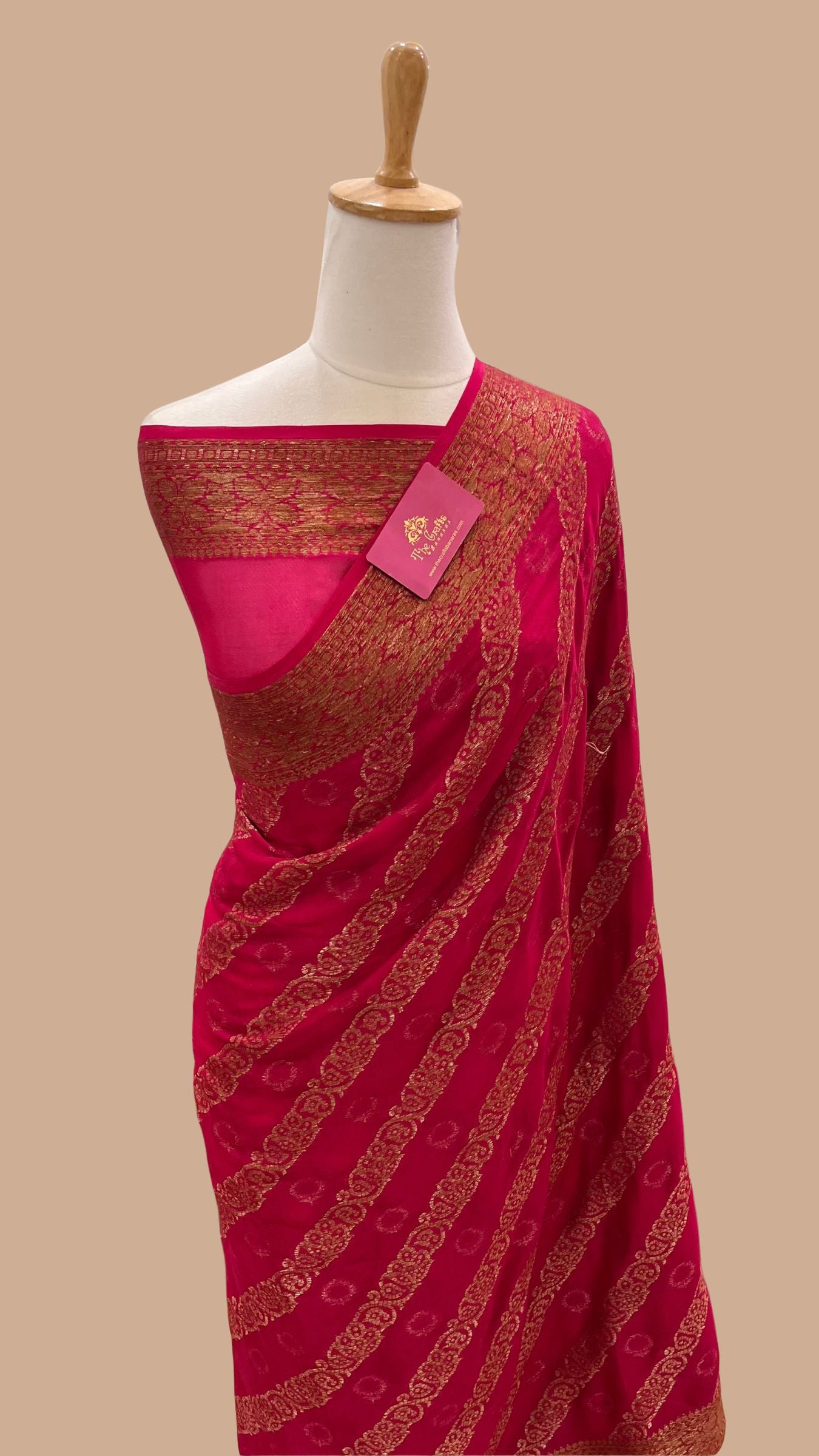 Pure Khaddi Chiffon Banarasi Saree