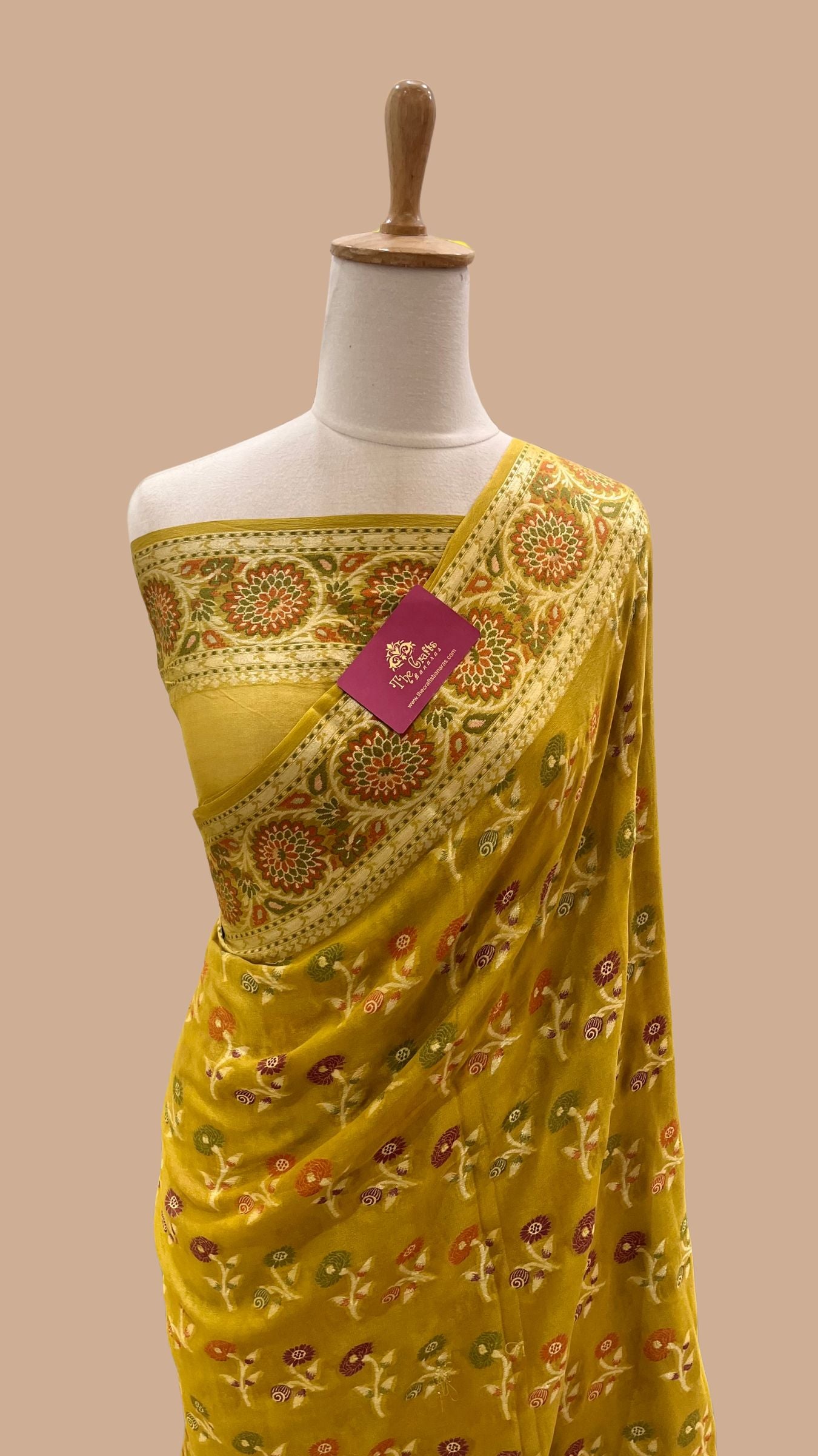 Pure Khaddi Chiffon Banarasi Saree