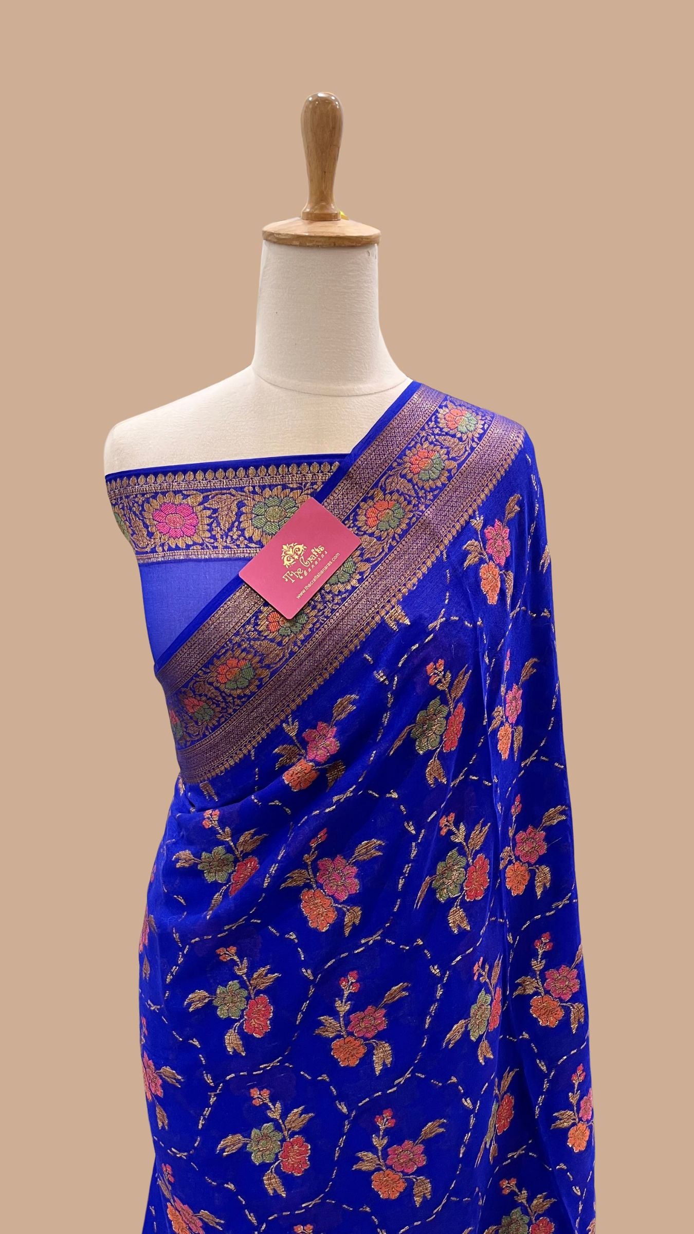 Pure Khaddi Chiffon Banarasi Saree