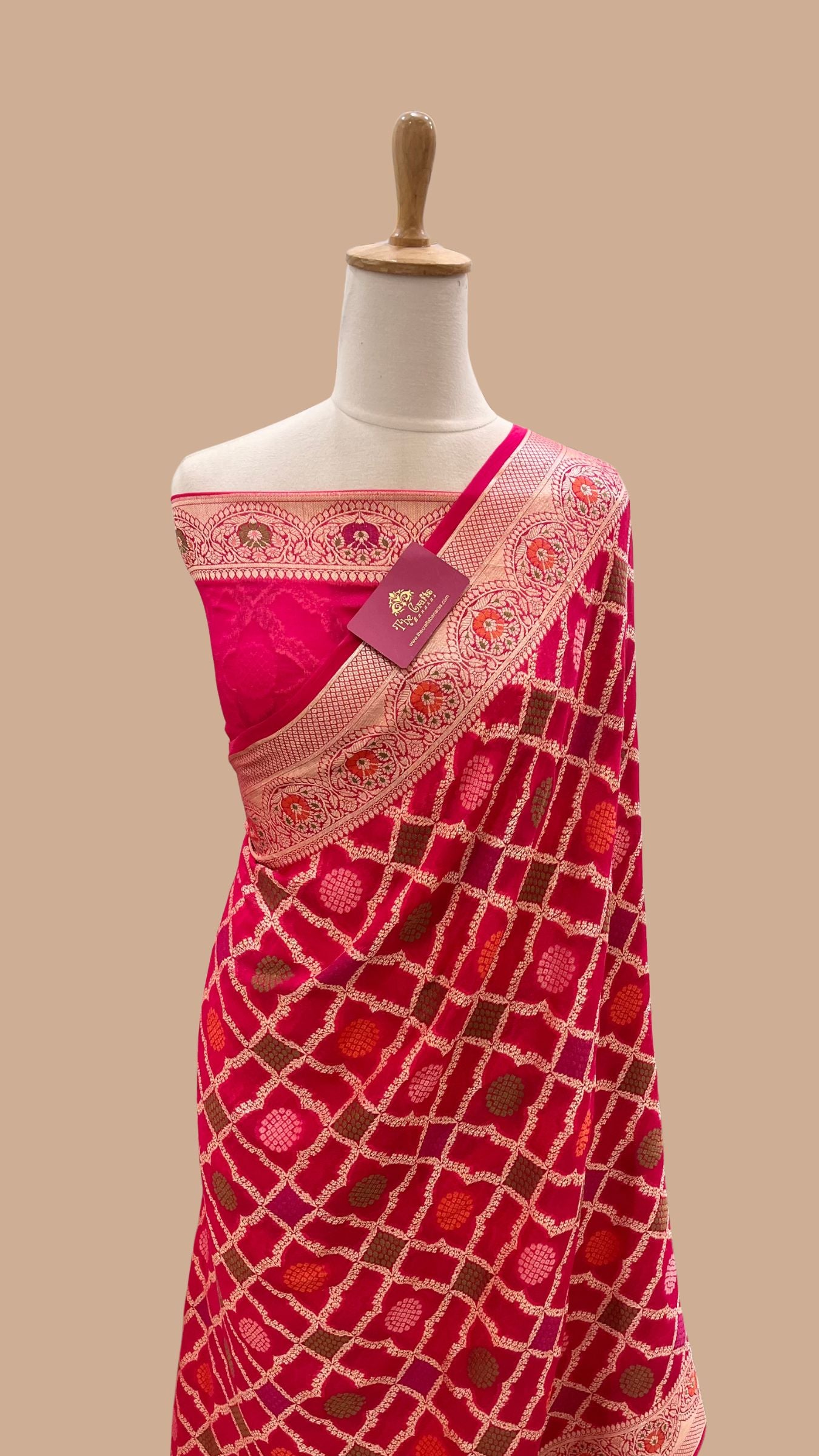 Pure Khaddi Chiffon Banarasi Saree