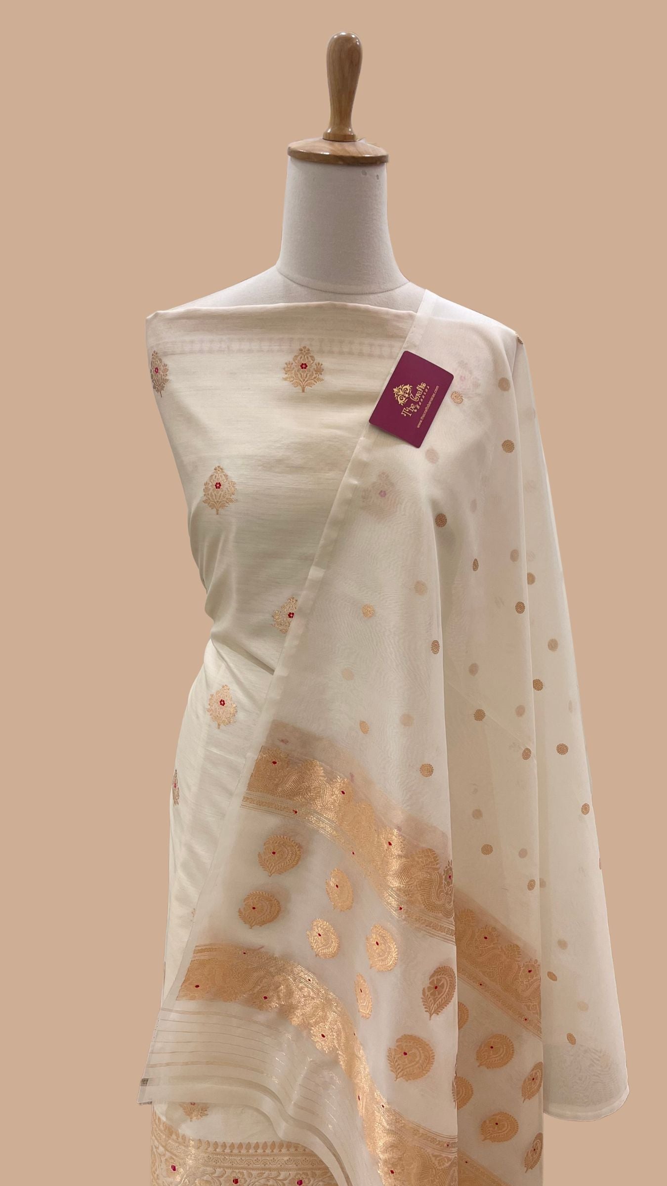 Pure Chiniya Silk Handloom Banarasi Dress Material - Meenakari