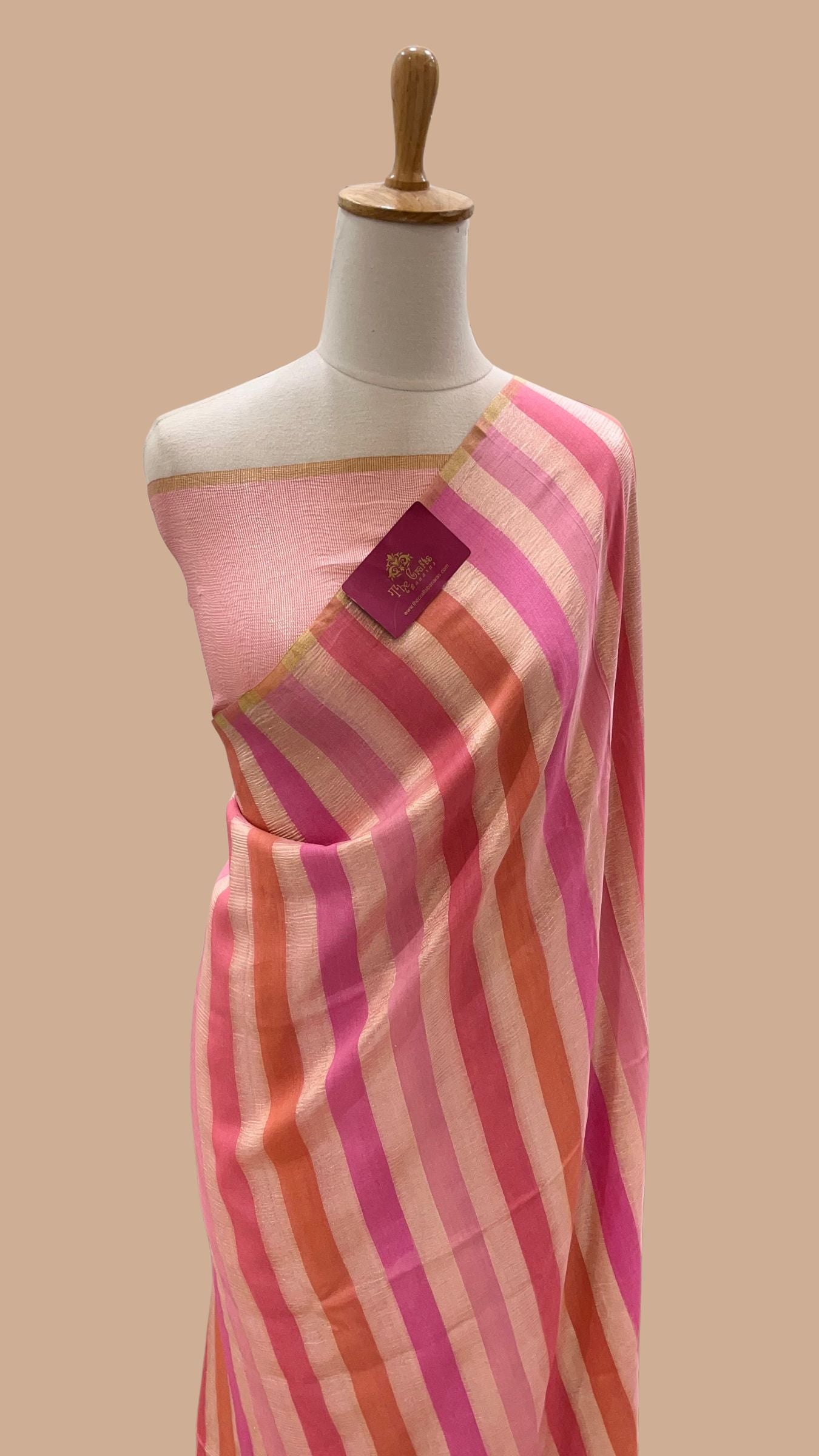 Pure Munga Crush Tissue Silk Banarasi Saree
