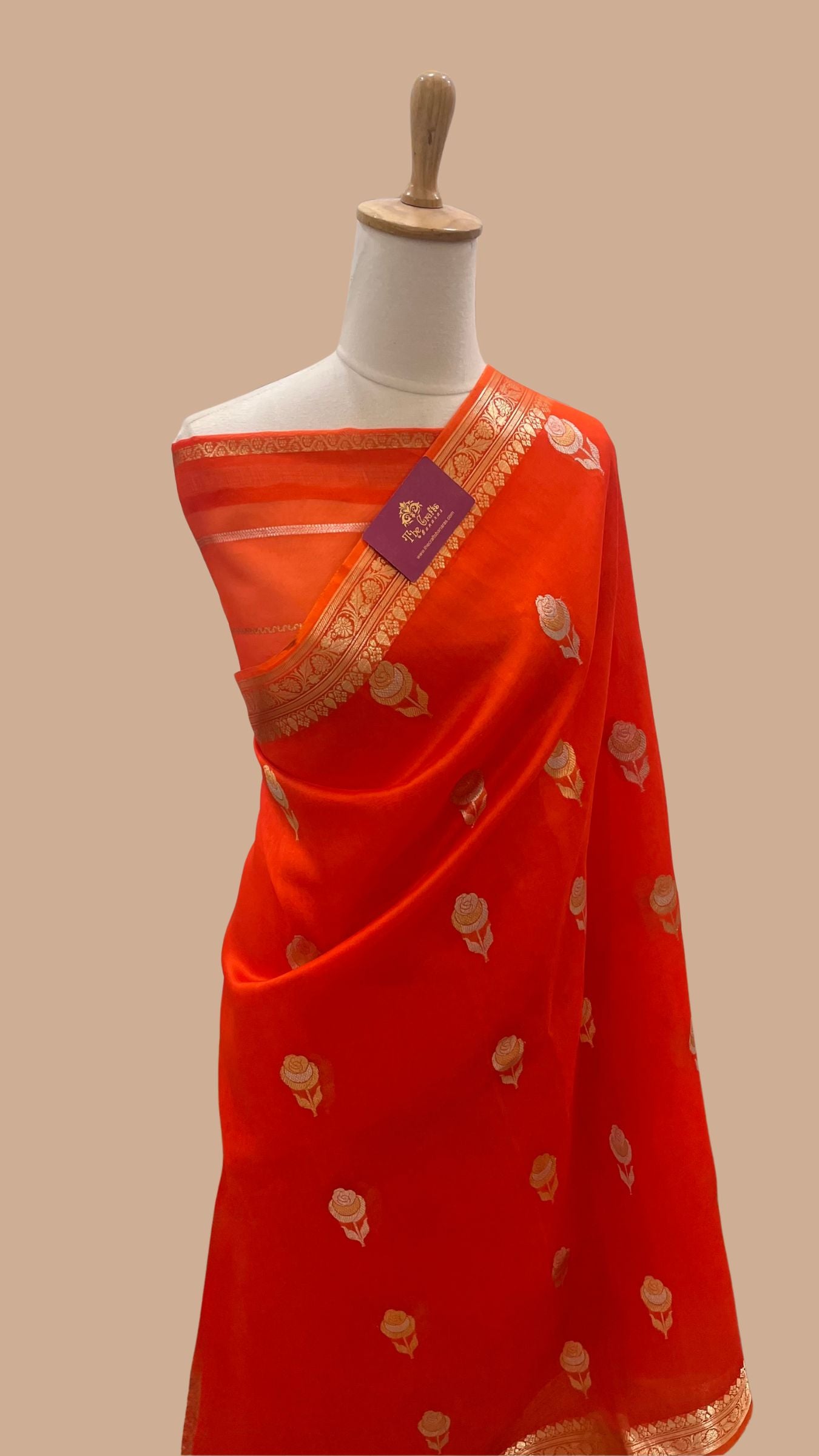 Pure Kora Silk Handloom Banarasi Saree