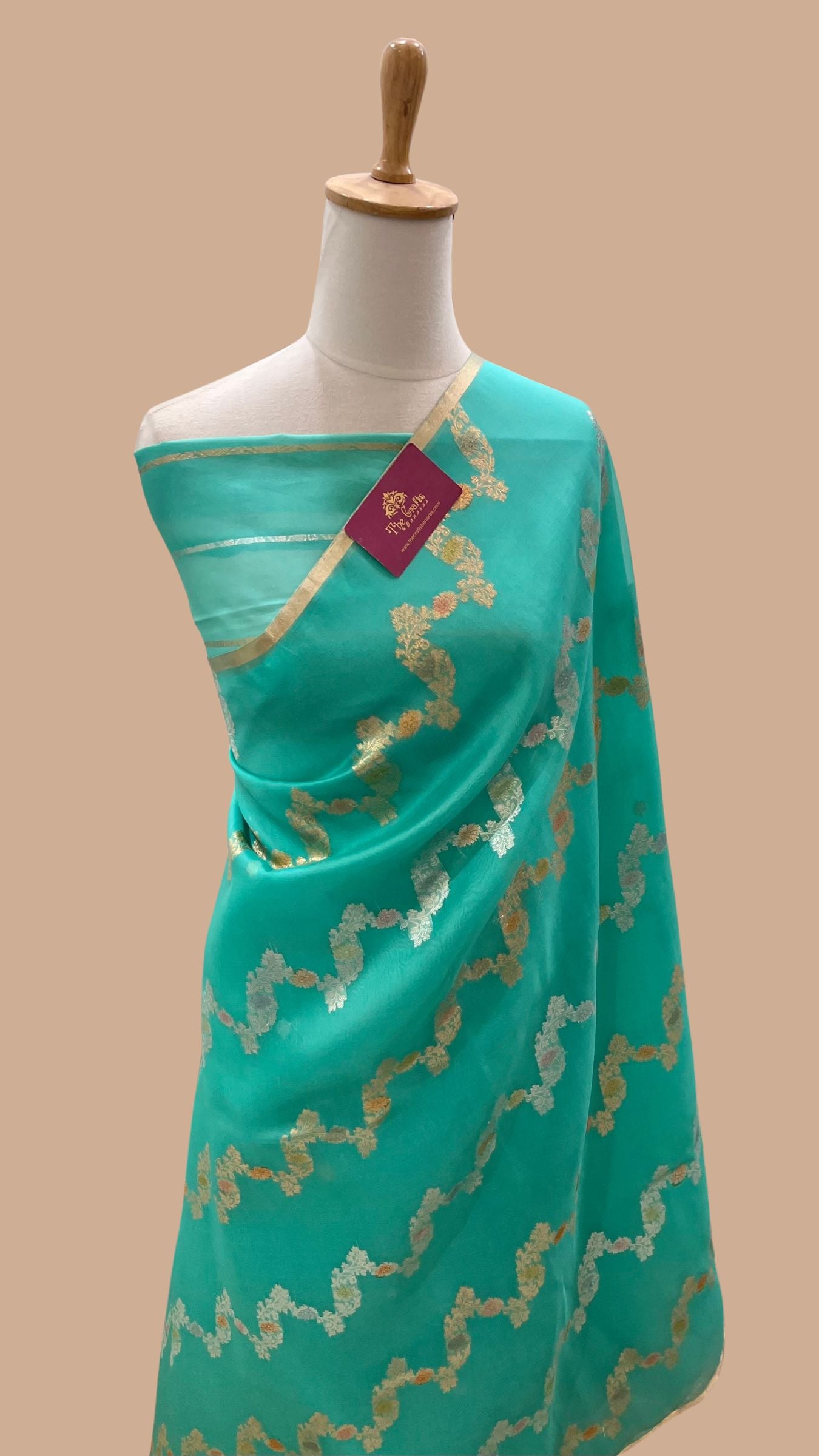 Pure Kora Silk Handloom Banarasi Saree