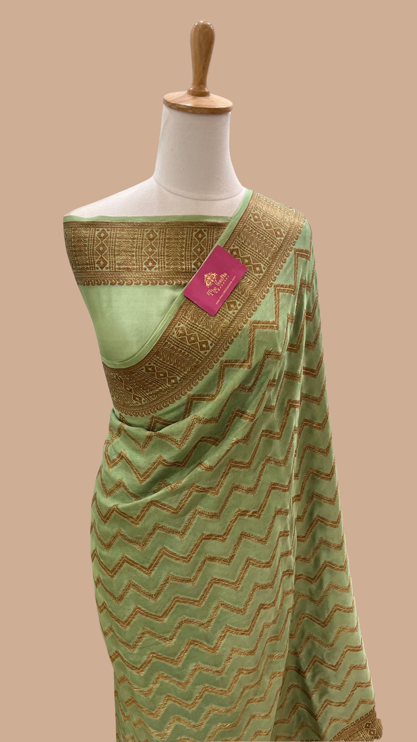 Pure Khaddi Chiffon Banarasi Saree