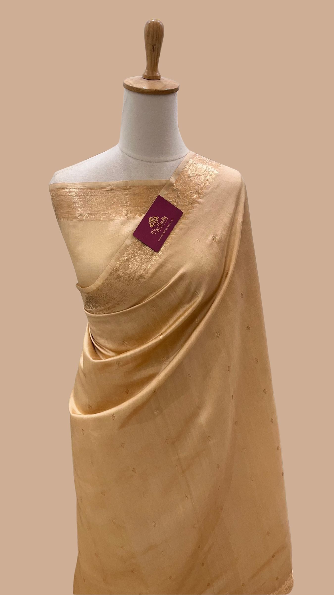 Pure  Mango Silk Handloom Banarasi Saree