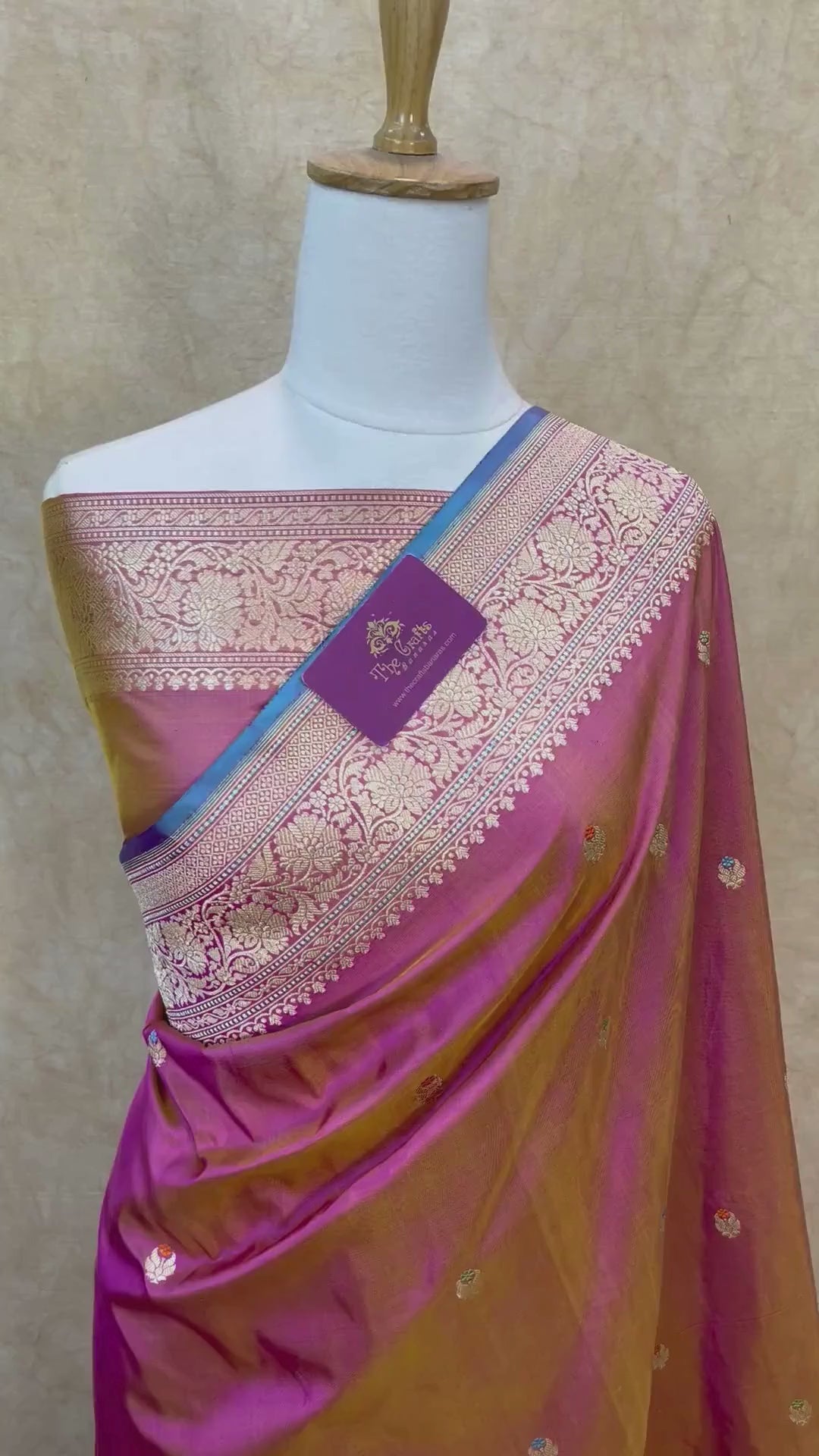 Pure Katan Silk Handloom Banarasi Saree - with sona rupa kadhua motifs