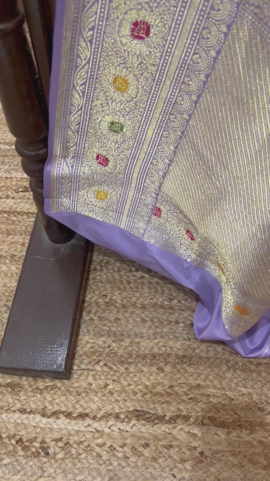 Pure Katan Silk Handloom Banarasi Saree - All Over Kadiyal Jaal Work