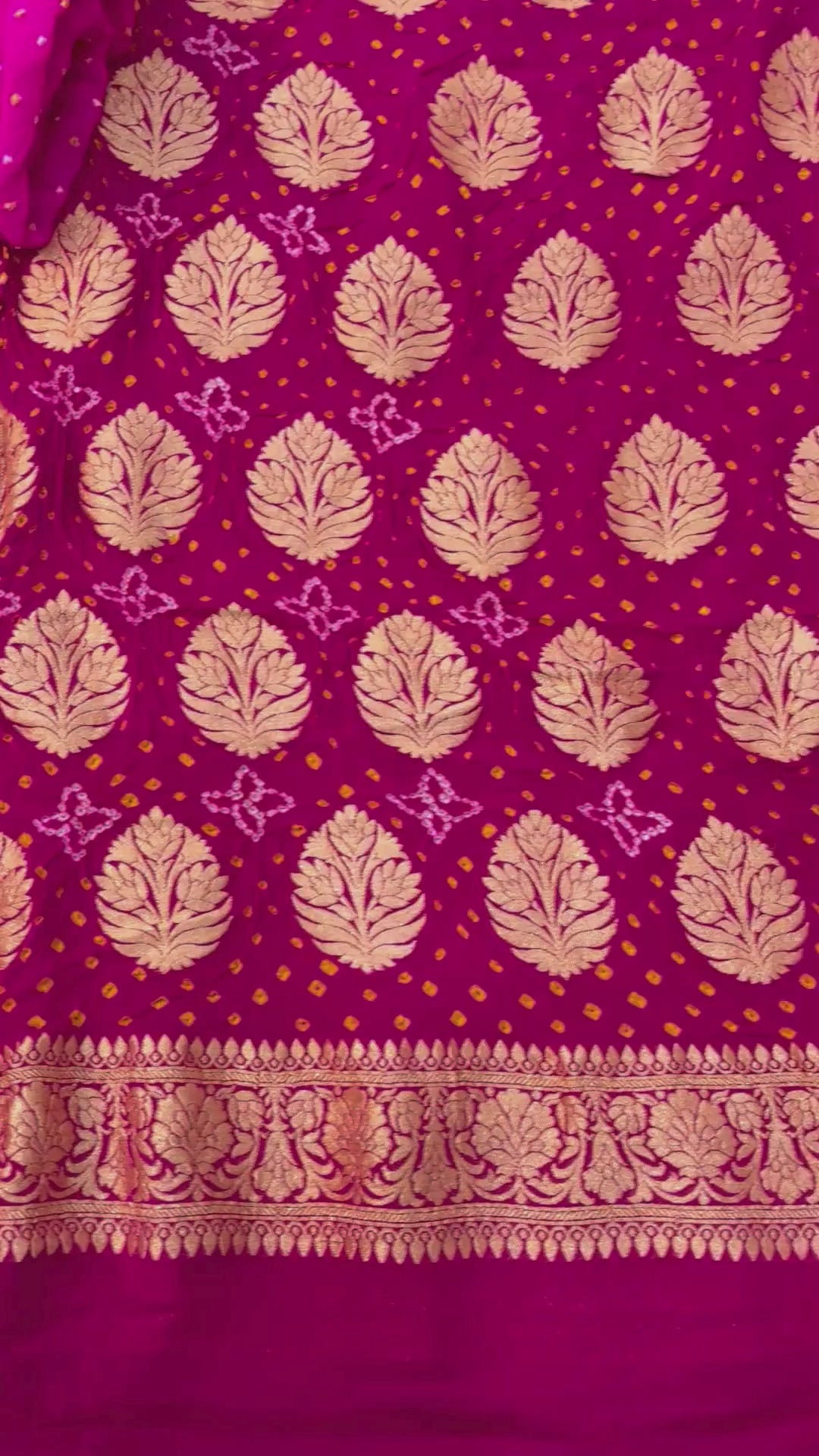 Pure Georgette Banarasi Bandhej Dress Material