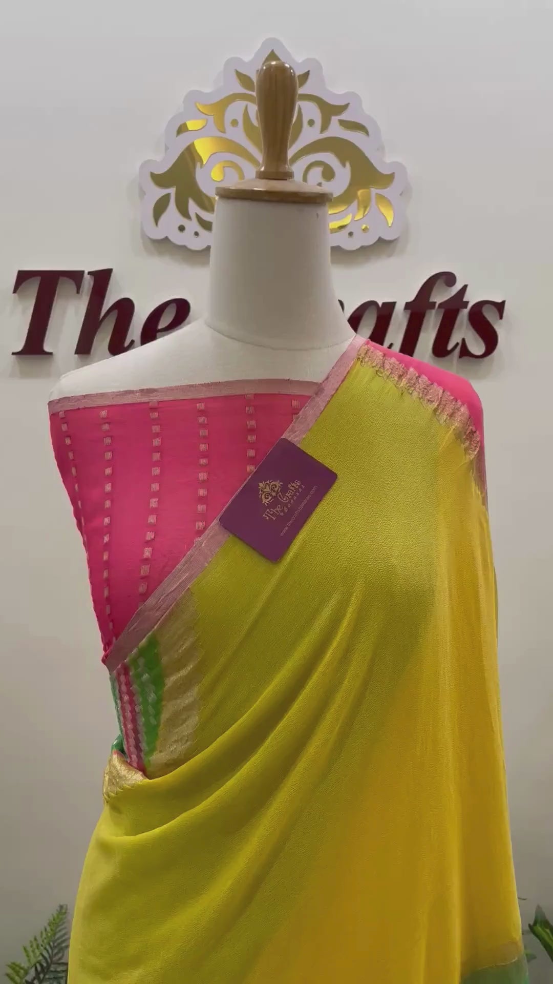Rangkat Khaddi Georgette Handloom Banarasi Saree