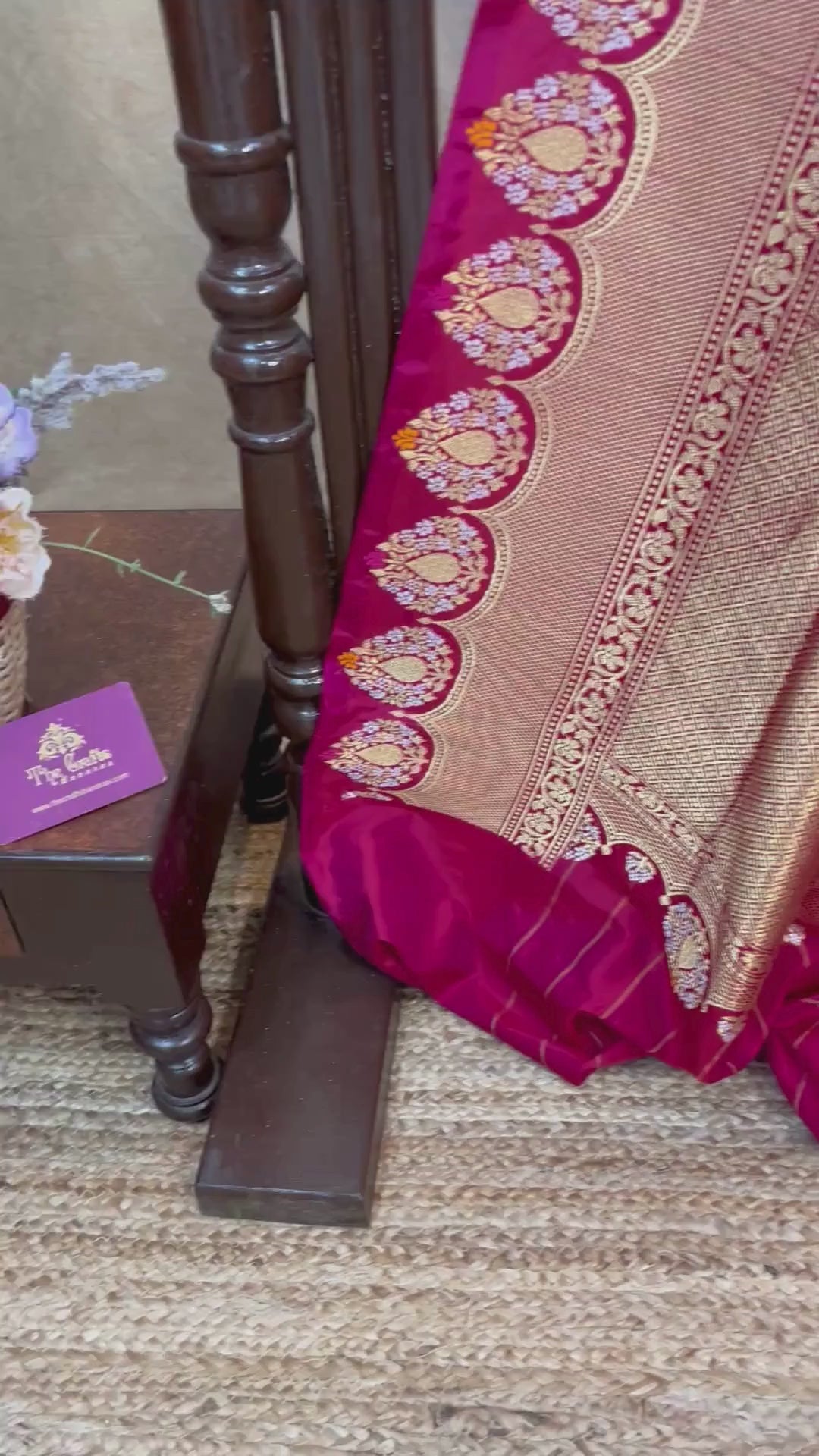 Pure Katan Silk Handloom Banarasi Saree - with kadhua sona rupa motifs