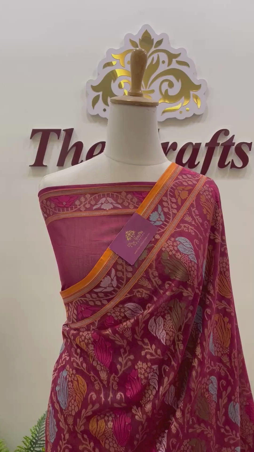 Pure Ektara Cotton Jamdani Banarasi Saree - Tilfi