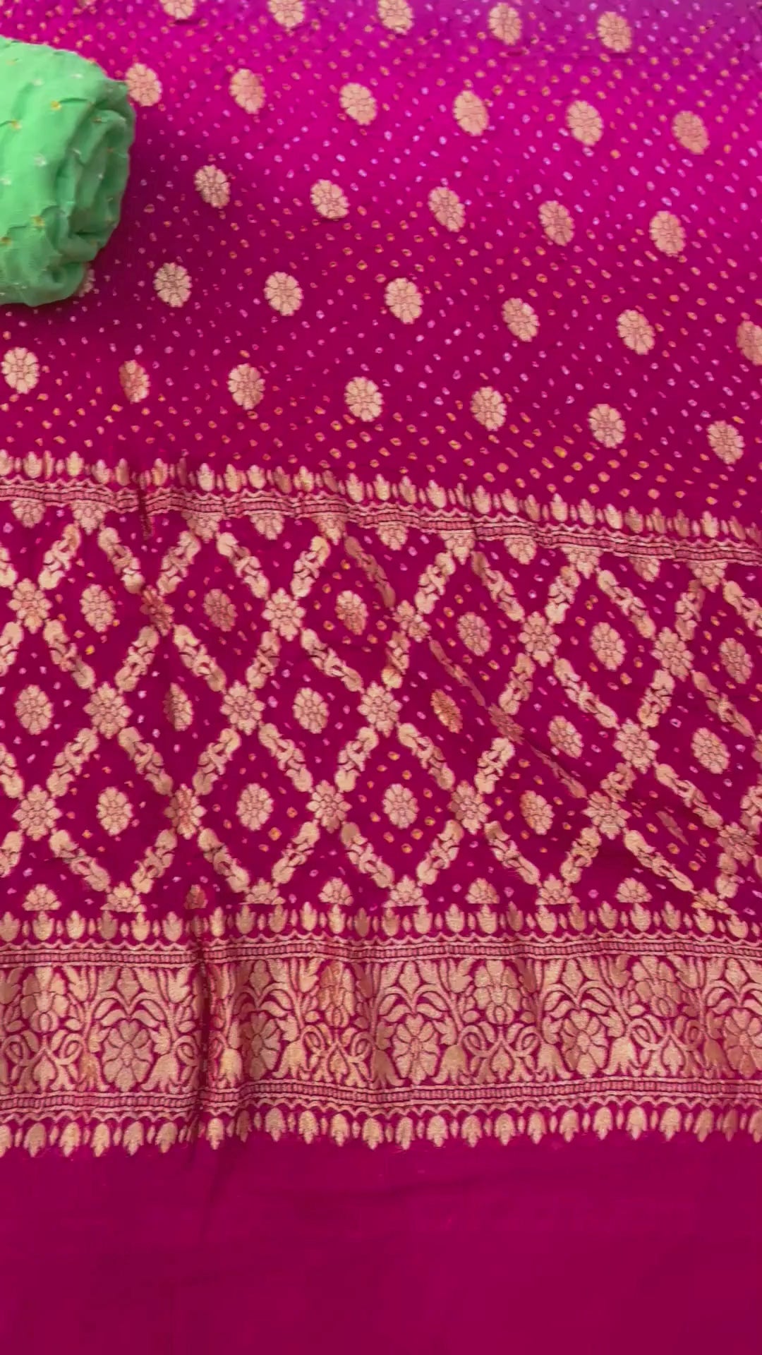 Pure Georgette Banarasi Bandhej Dress Material