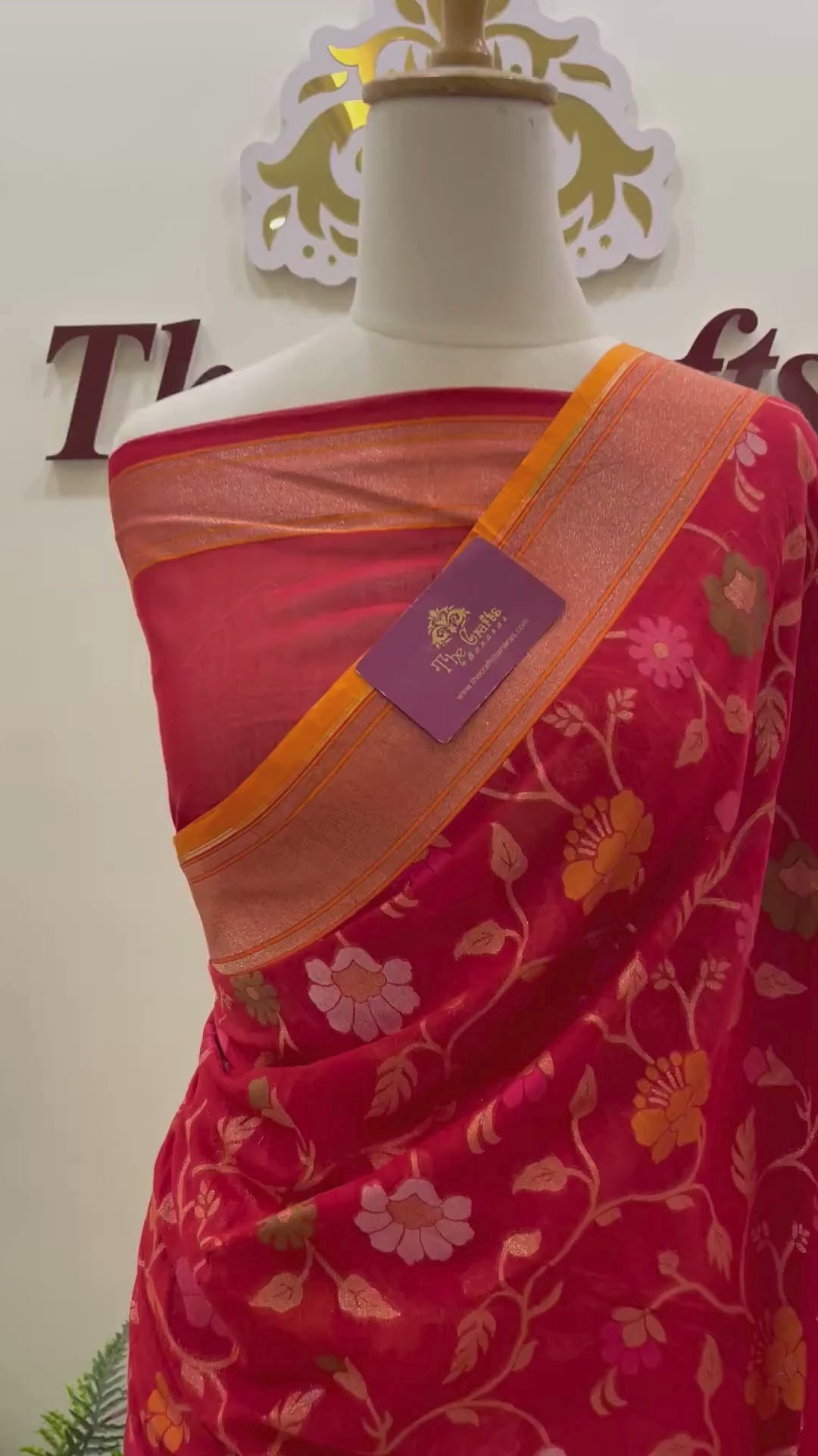 Pure Ektara Cotton Jamdani Banarasi Saree - Tilfi