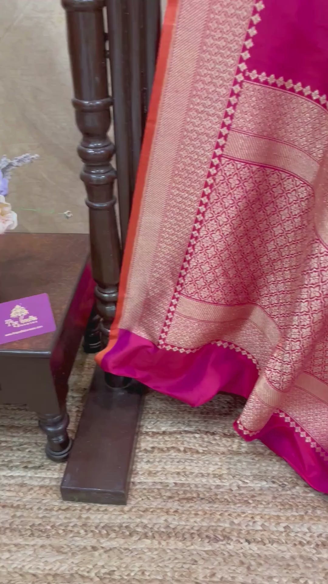 Pure Katan Silk Handloom Banarasi Saree - All Over Kadiyal Jaal Work