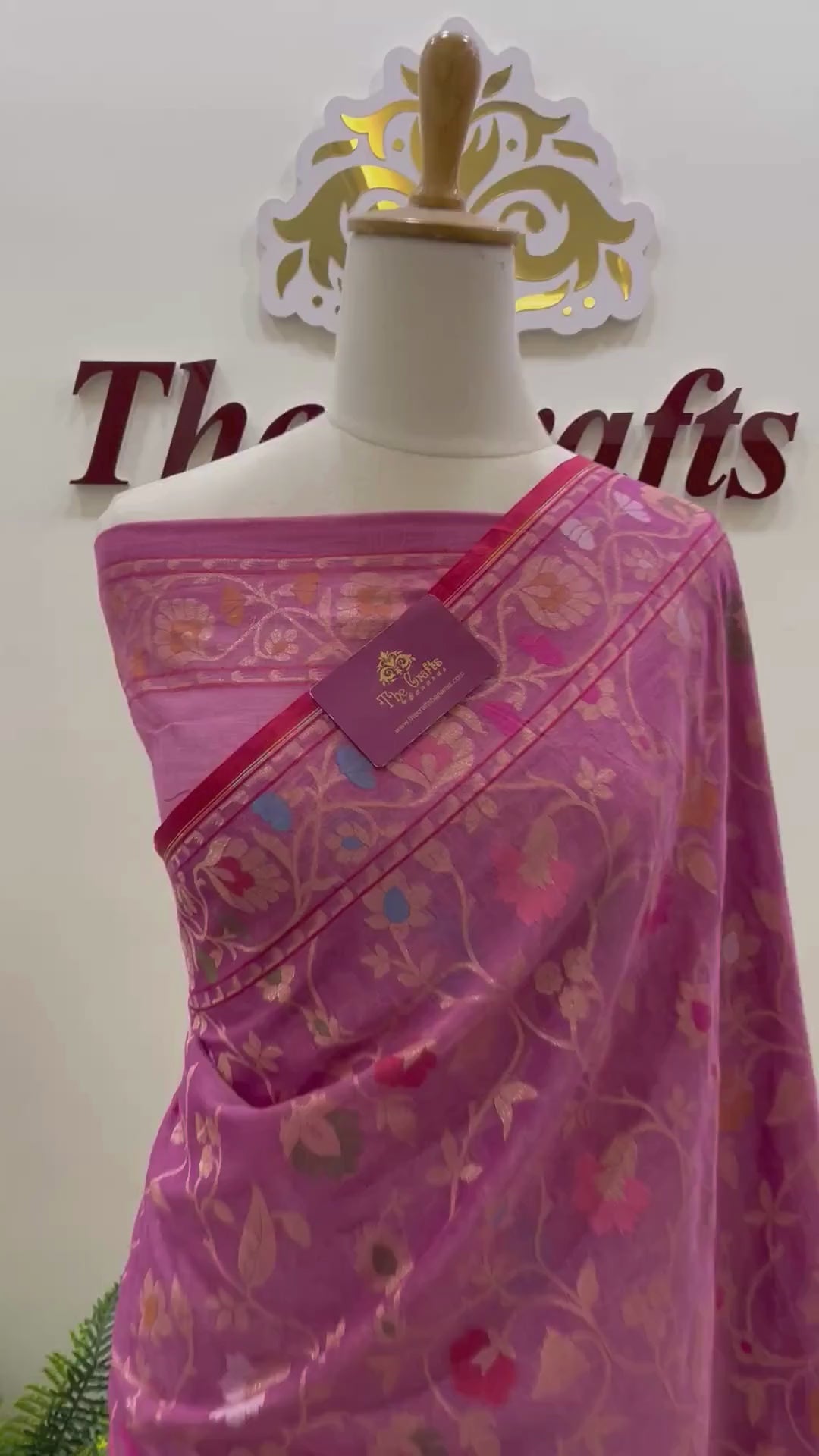 Pure Ektara Cotton Jamdani Banarasi Saree - Tilfi