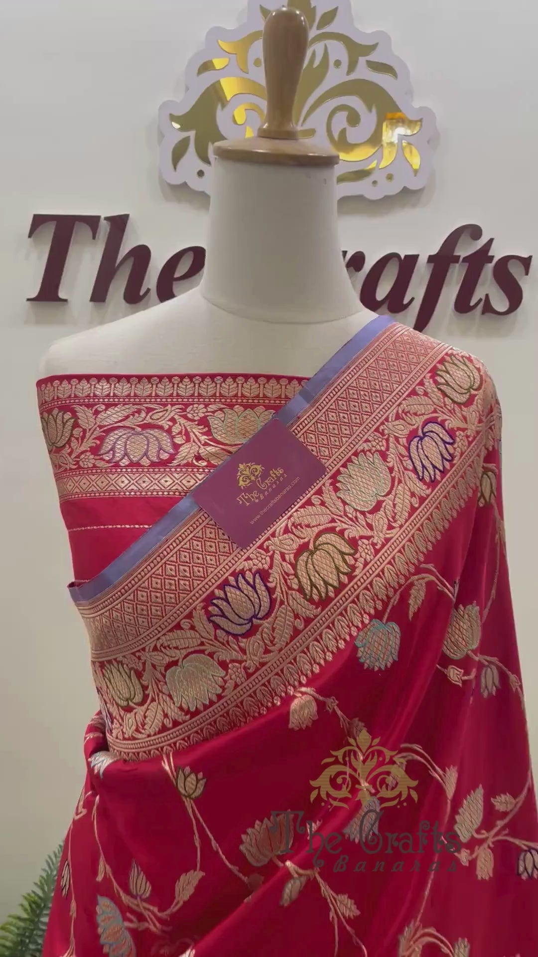 Pure Katan Silk Handloom Banarasi Saree - All Over Kadiyal Multimeena Jangla