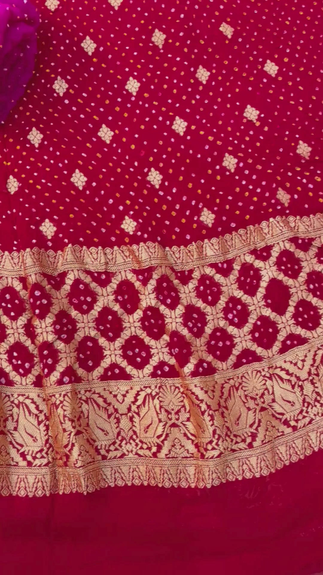 Pure Georgette Banarasi Bandhej Dress Material