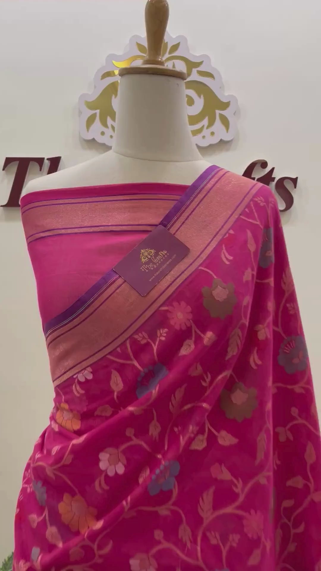 Pure Ektara Cotton Jamdani Banarasi Saree - Tilfi