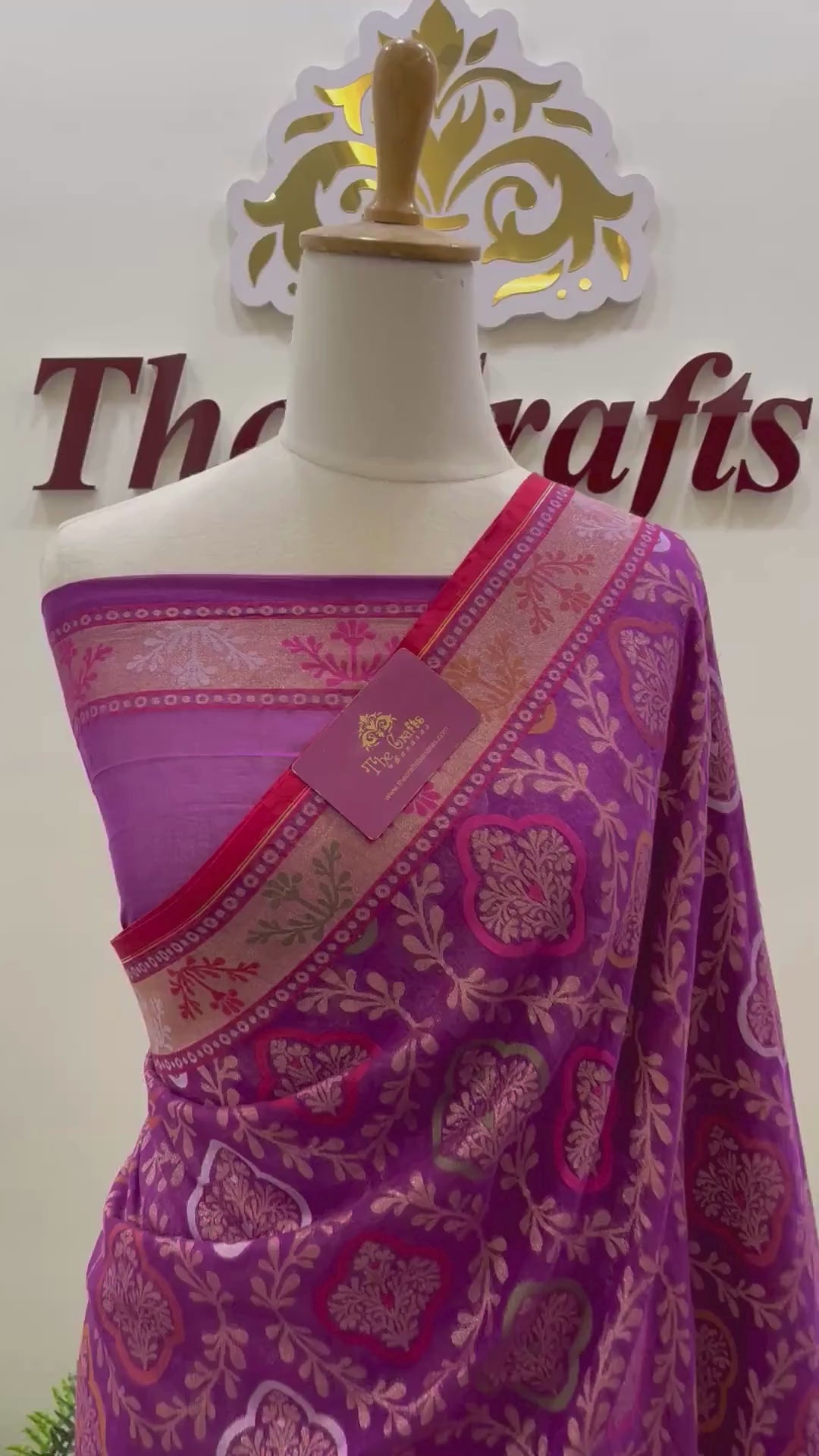Pure Ektara Cotton Jamdani Banarasi Saree - Tilfi