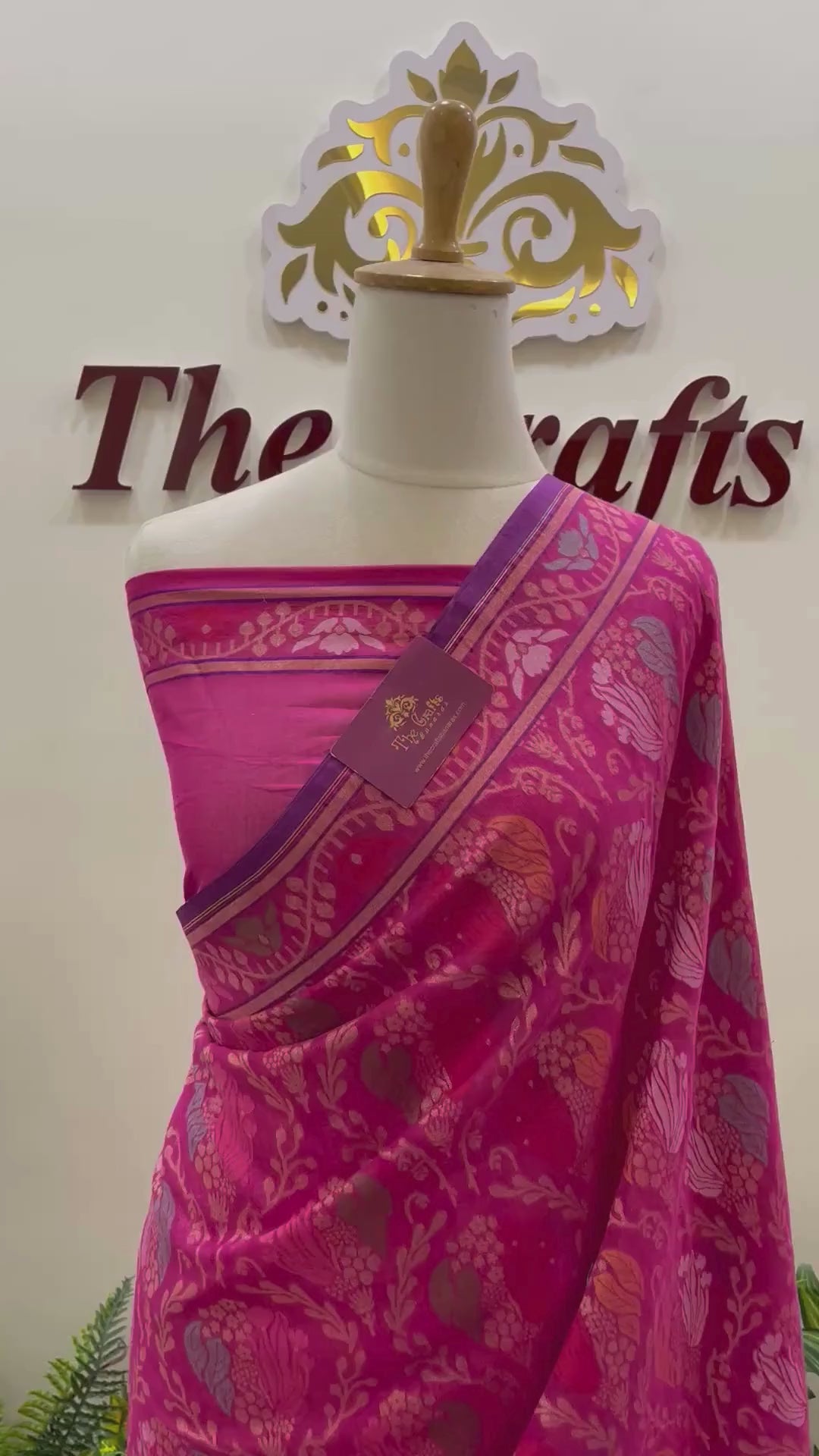 Pure Ektara Cotton Jamdani Banarasi Saree - Tilfi