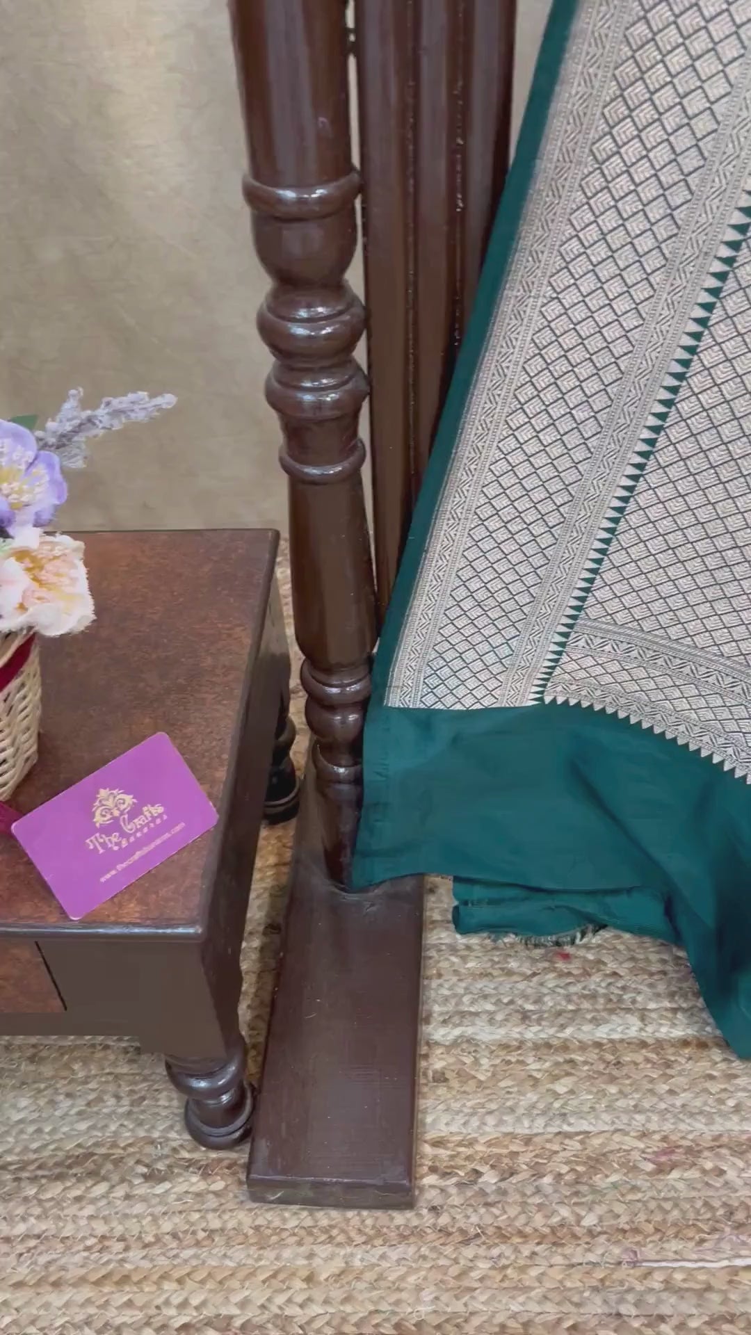 Rangkat Pure Katan Silk Handloom Banarasi Saree - All over Jaal work