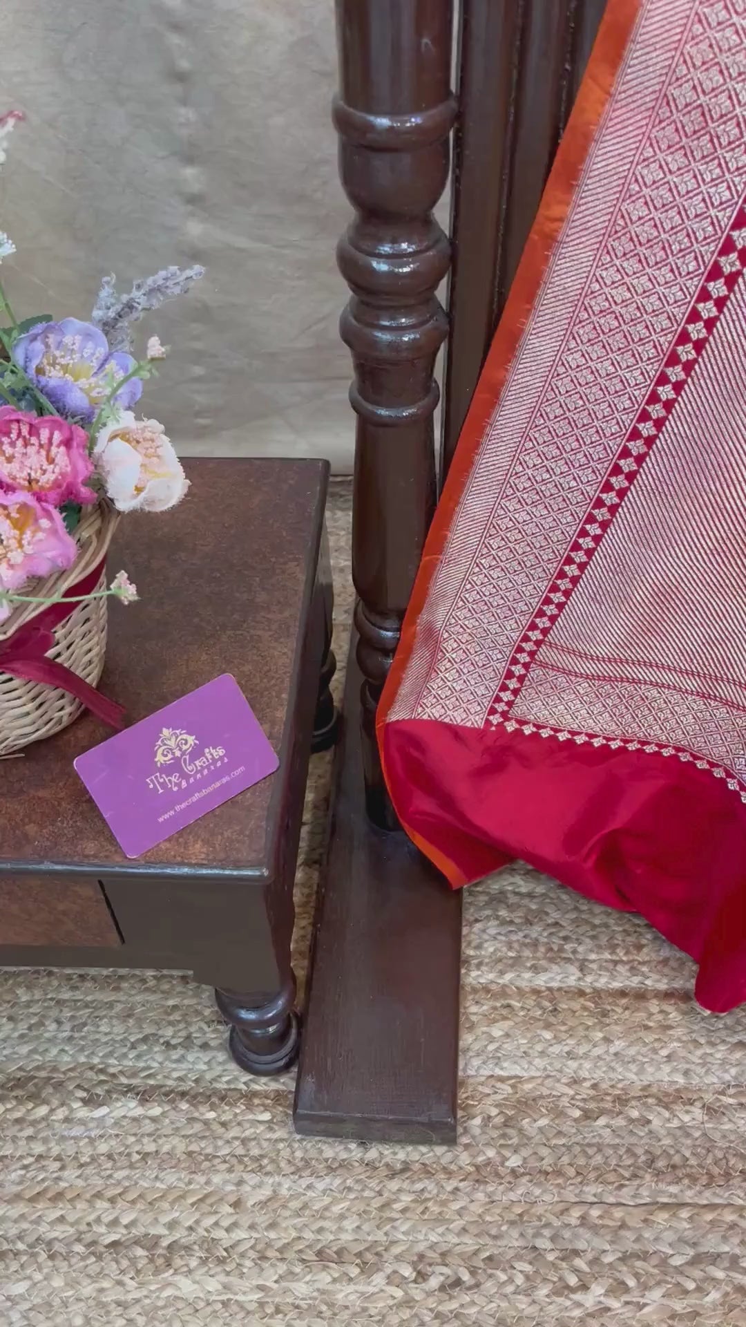 Pure Katan Silk Handloom Banarasi Saree - All Over Kadiyal Jaal Work
