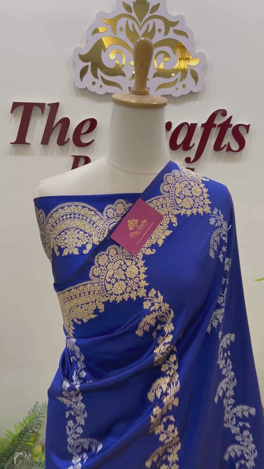 Pure Katan Silk Handloom Banarasi Saree - Sona roopa with kadhua work