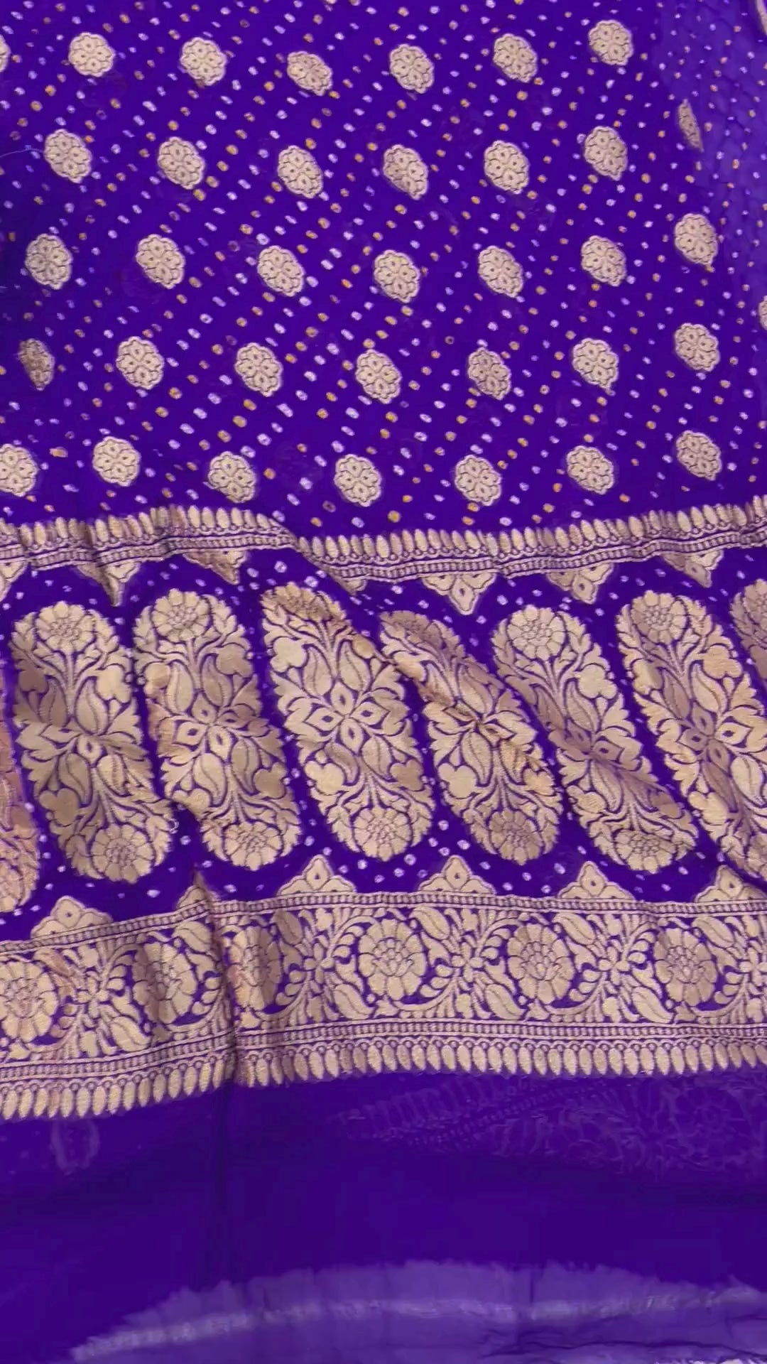 Pure Georgette Banarasi Bandhej Dress Material