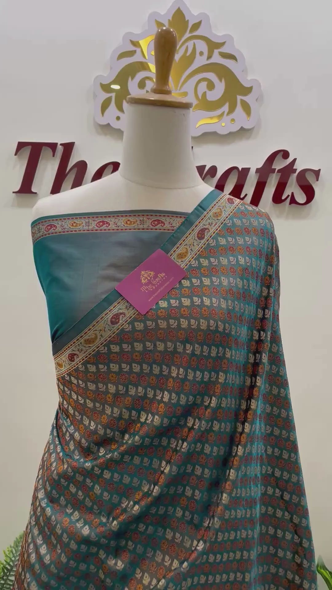 Pure Soft Katan Jamawar Silk Handloom Banarasi Saree