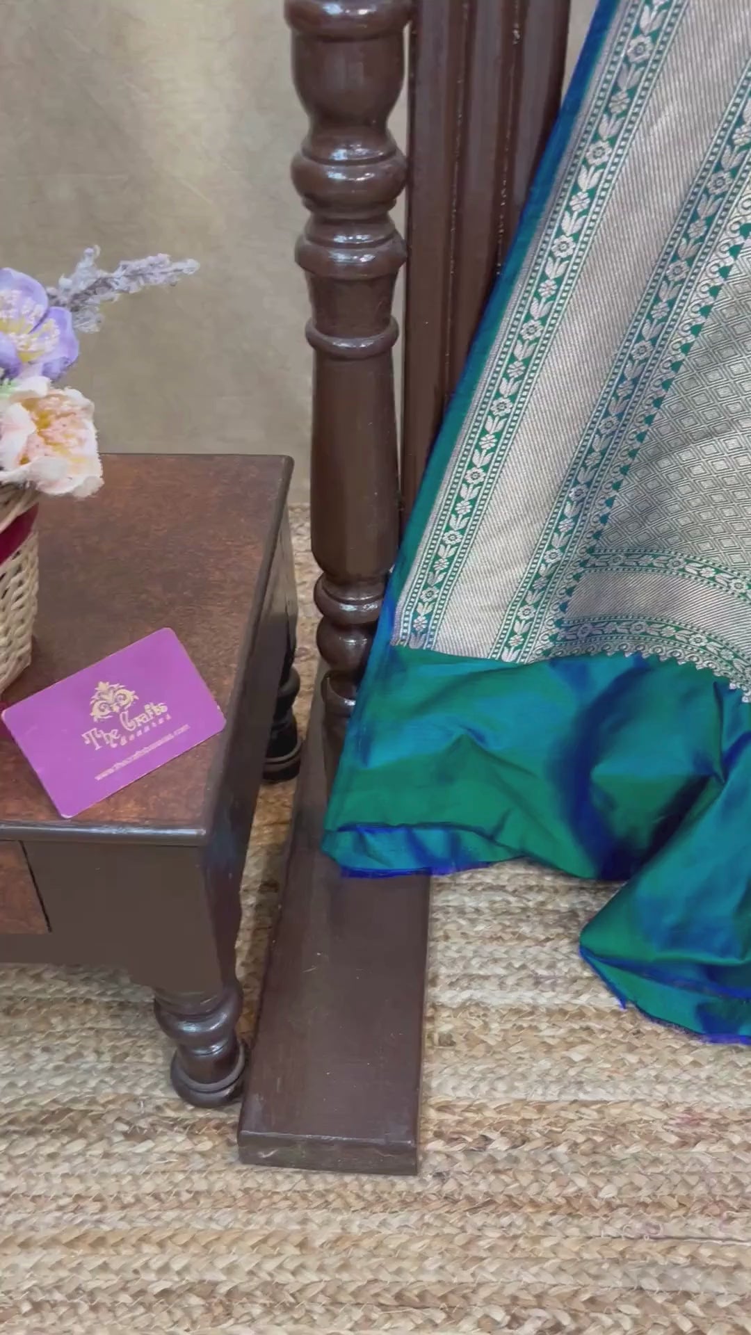 Rangkat Pure Katan Silk Handloom Banarasi Saree - All over Jaal work