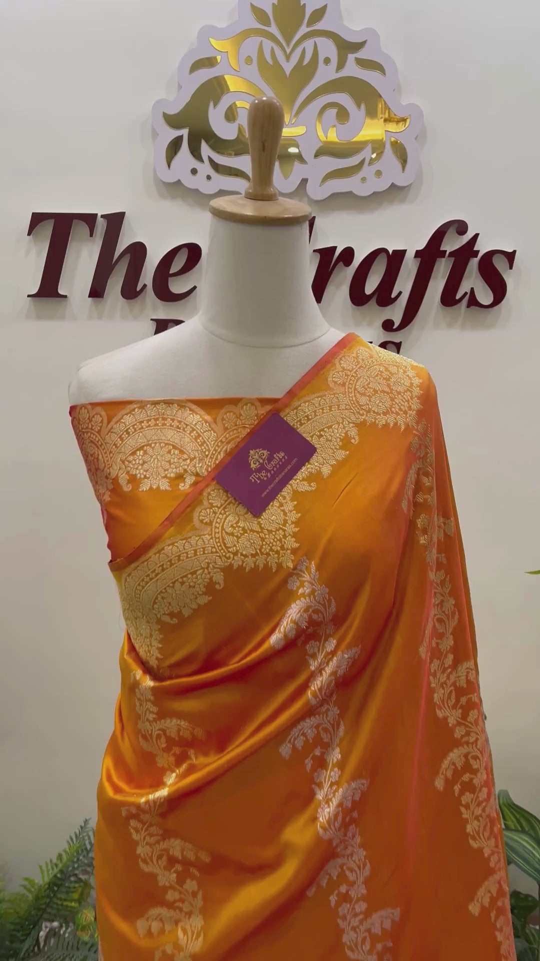 Pure Katan Silk Handloom Banarasi Saree - Sona roopa with kadhua work