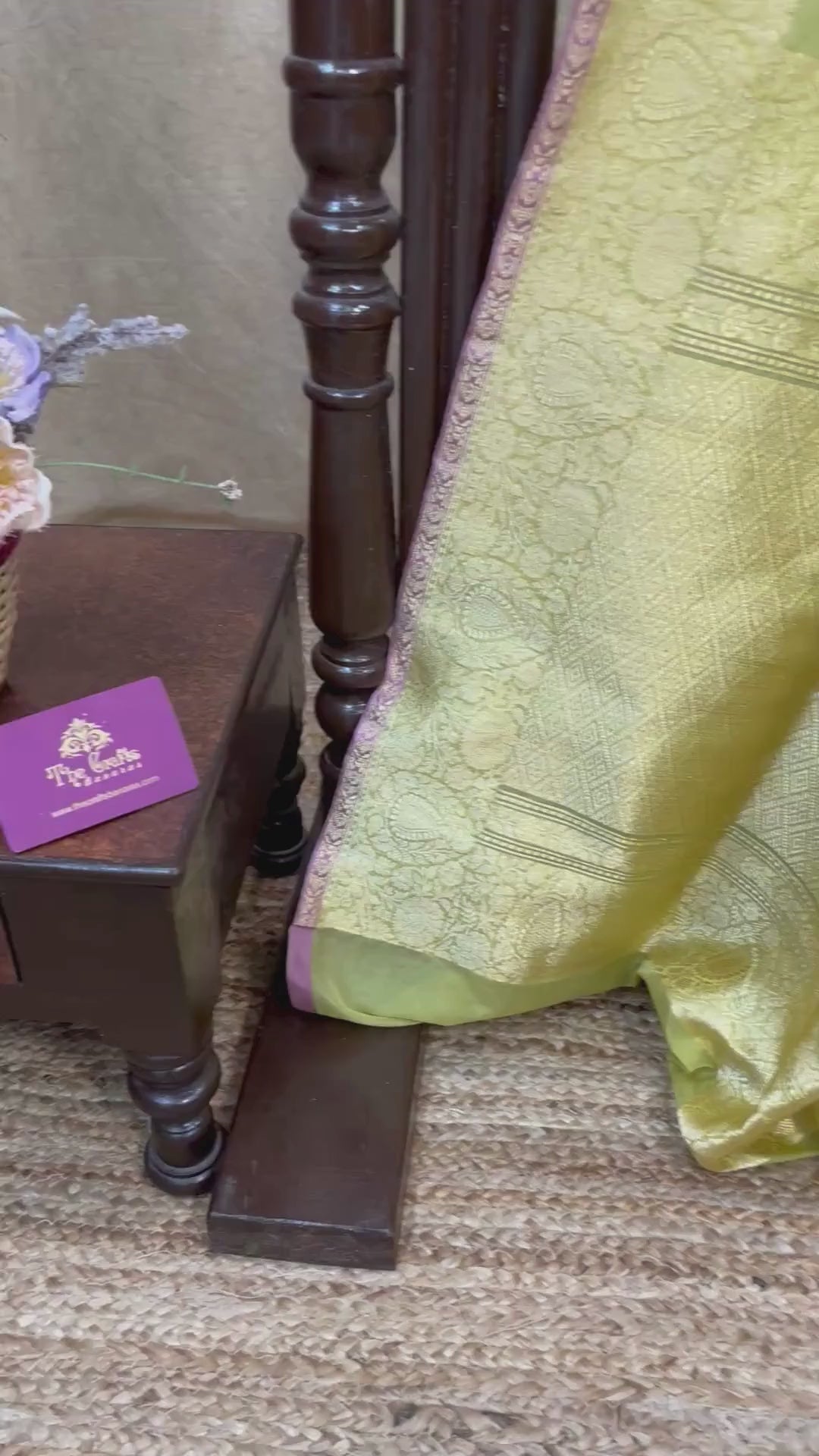 Pure Kora Silk Handloom Banarasi Saree - with kadhua meenakari motifs