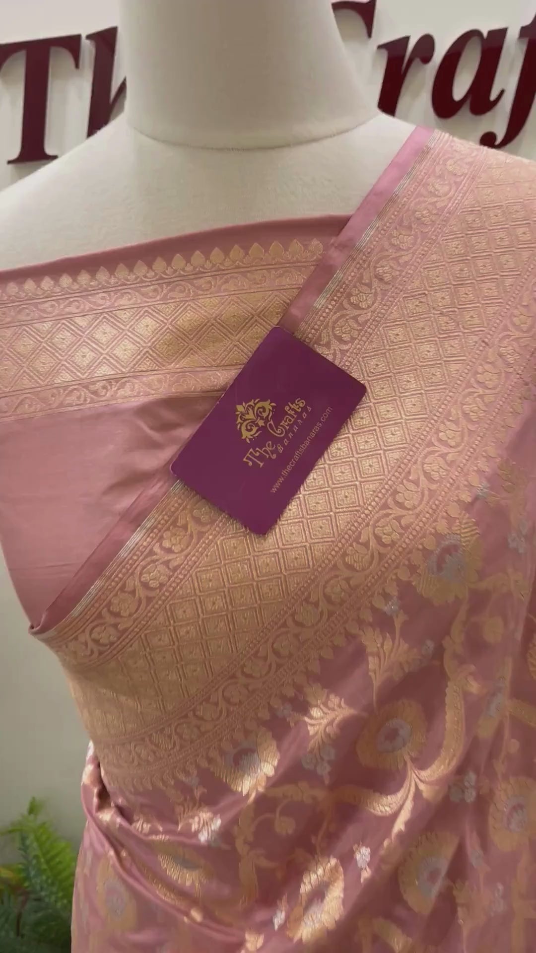 Pure Katan Silk Handloom Banarasi Saree - All Over Sona Rupa Jaal Work