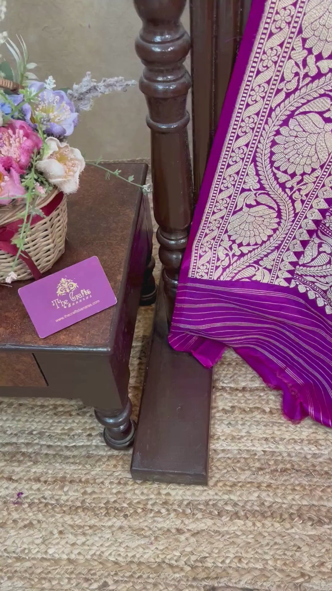 Pure Katan Silk Handloom Banarasi Saree - with sona rupa kadhua motifs