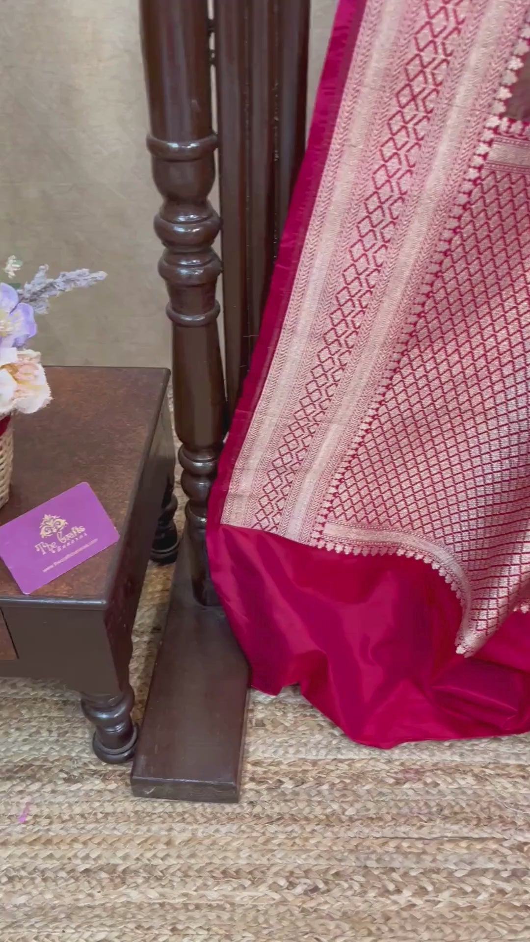 Rangkat Pure Katan Silk Handloom Banarasi Saree - All over Jaal work