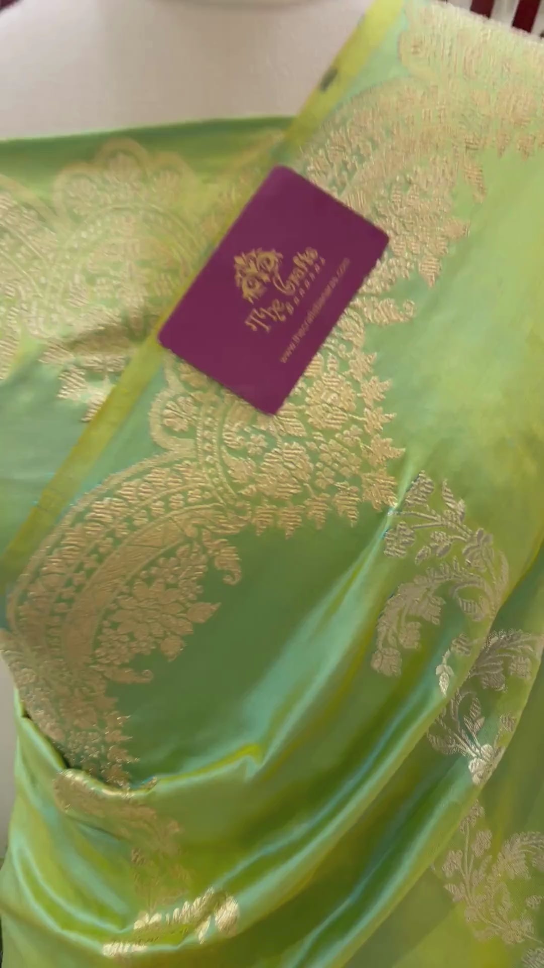 Pure Katan Silk Handloom Banarasi Saree - Sona roopa with kadhua work