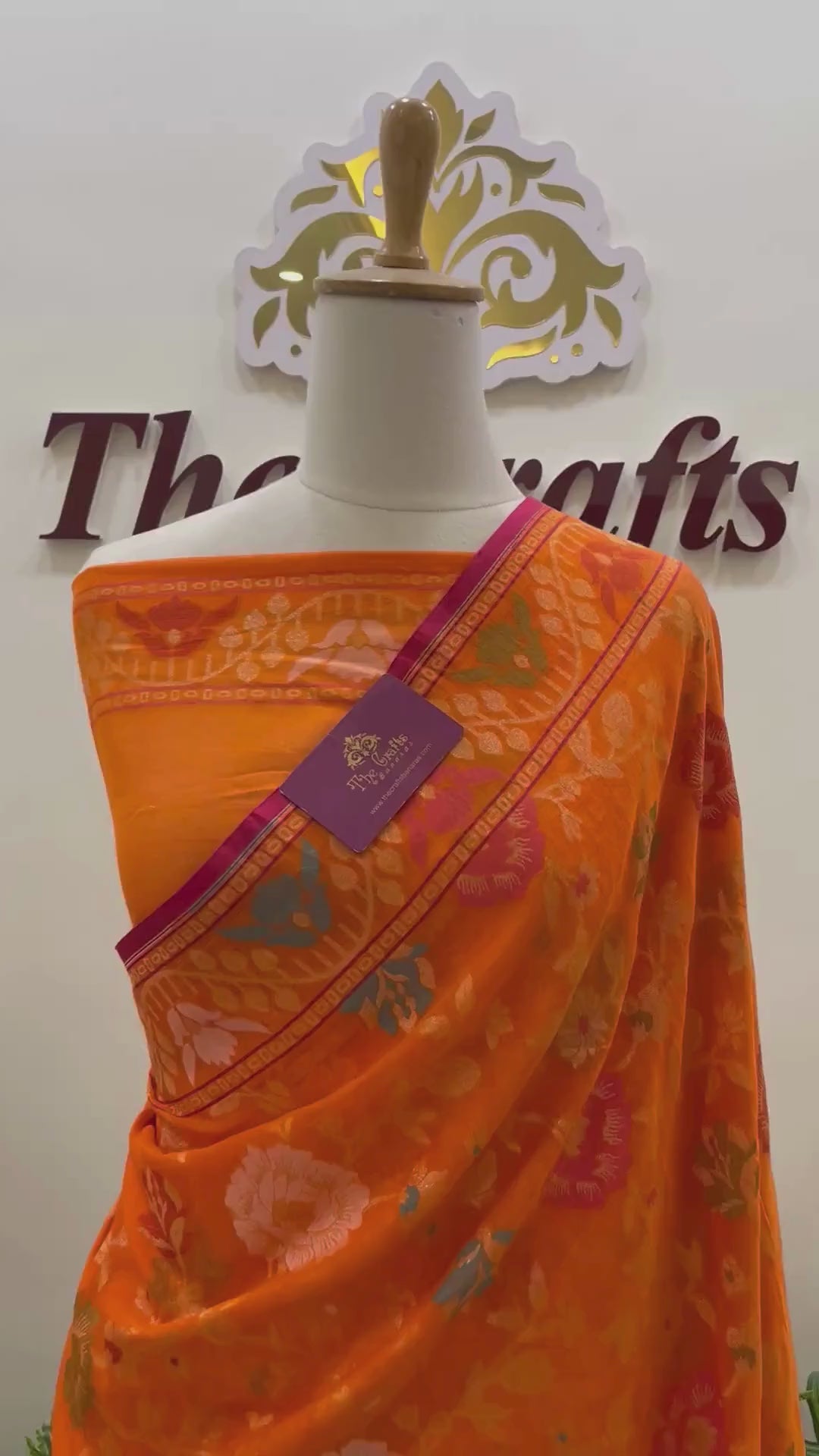 Pure Ektara Cotton Jamdani Banarasi Saree - Tilfi