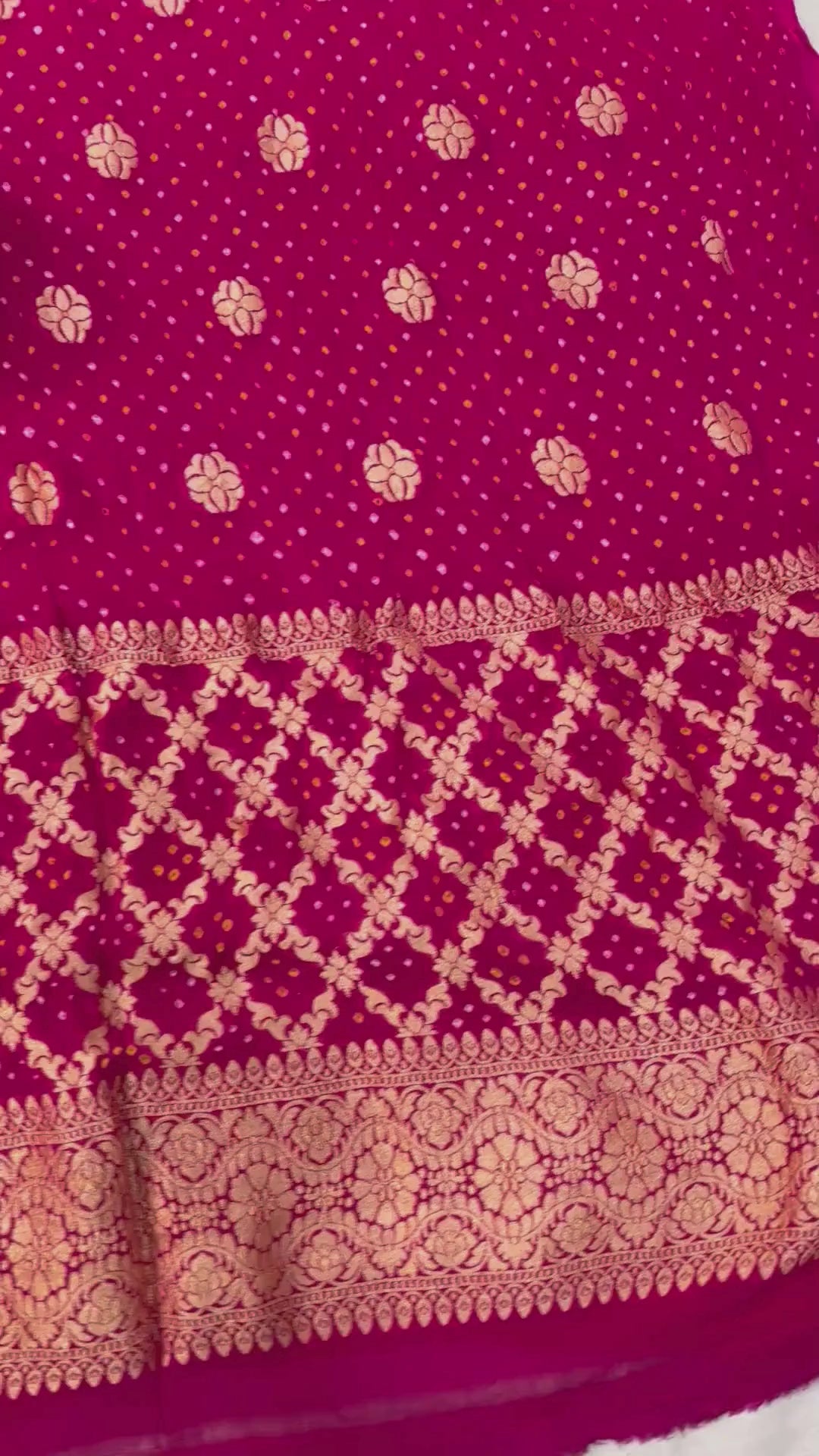 Pure Georgette Banarasi Bandhej Dress Material