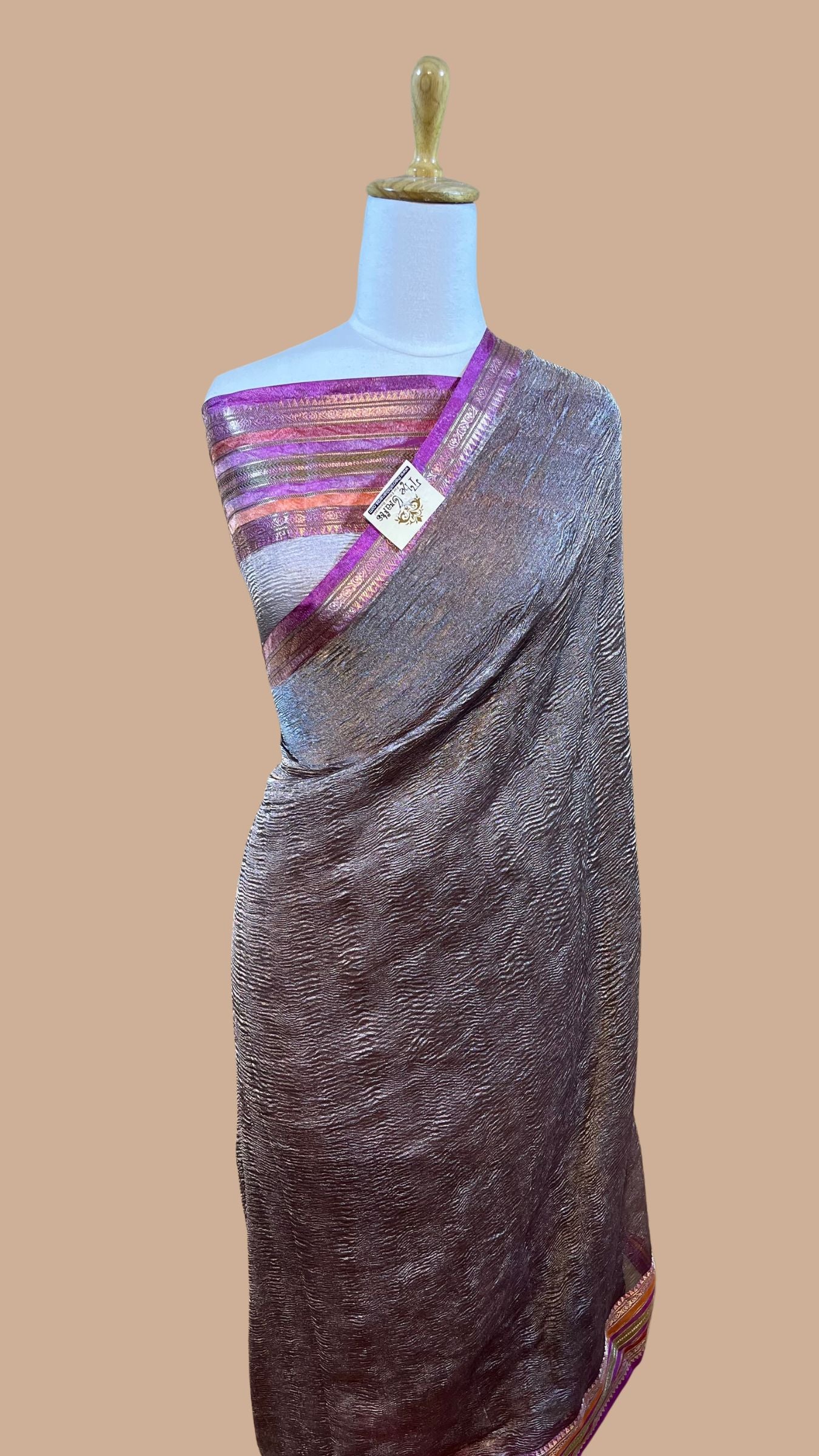 Pure Crush Tissue Silk Banarasi Saree