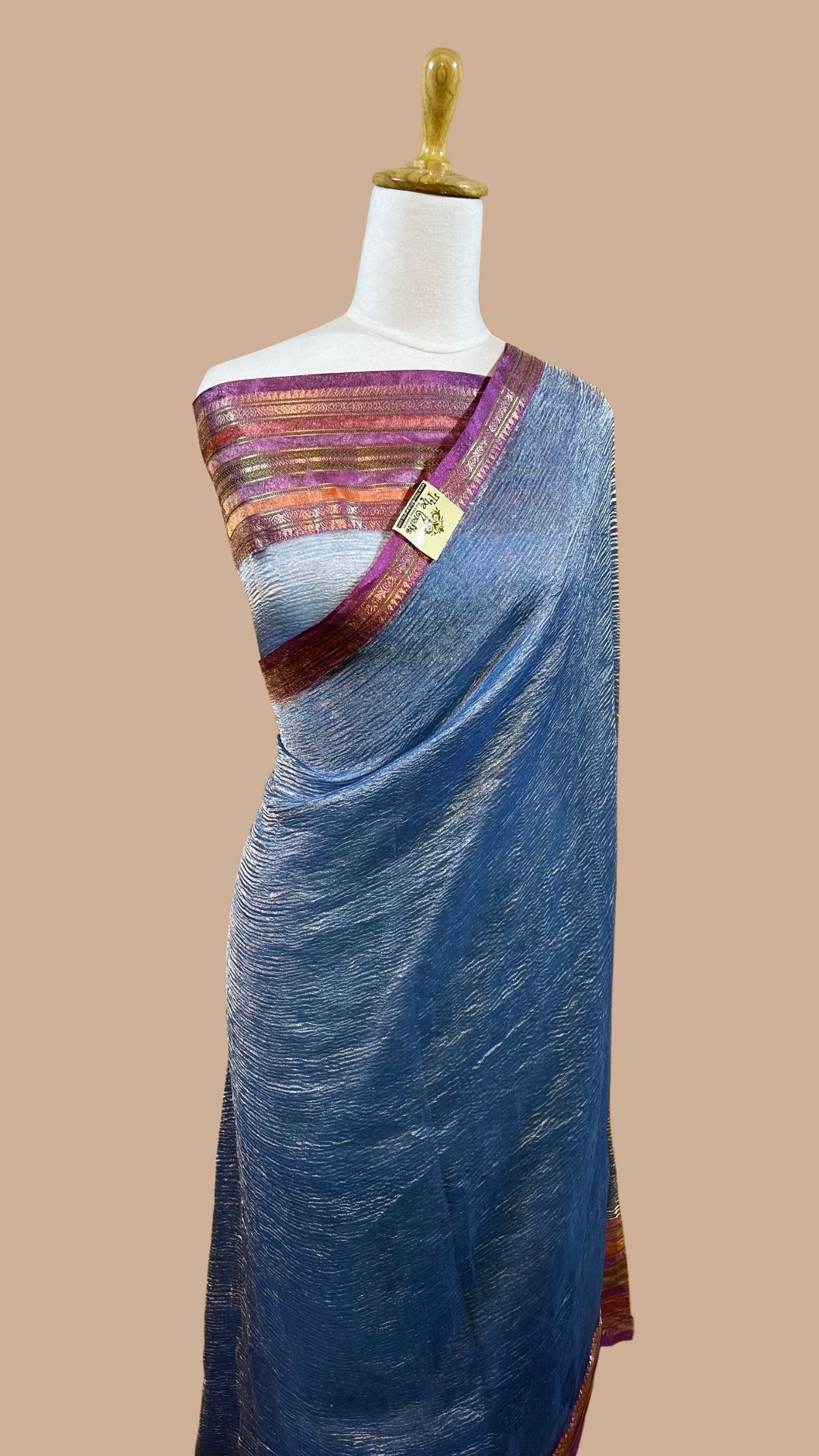 Pure Crush Tissue Silk Banarasi Saree