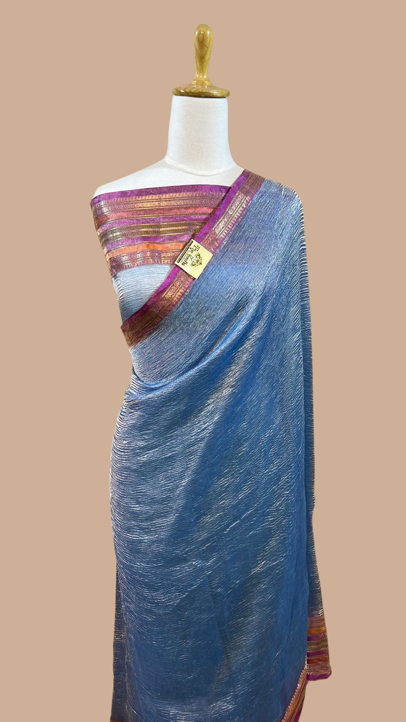 Pure Crush Tissue Silk Banarasi Saree