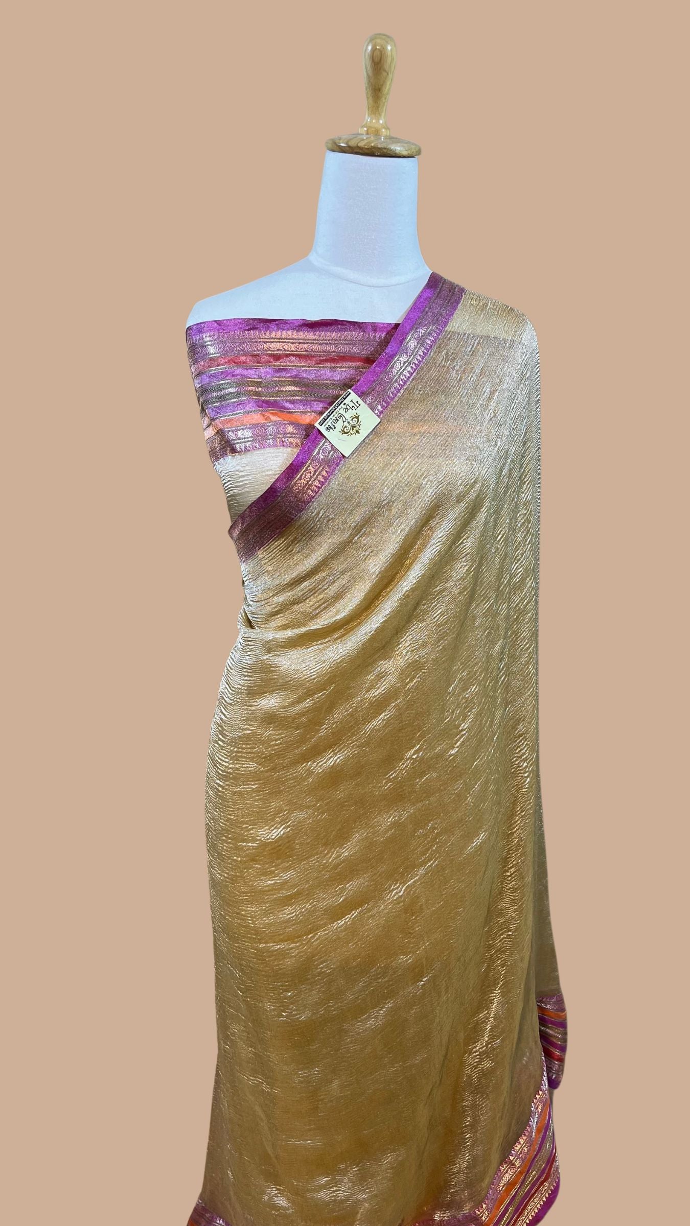 Pure Crush Tissue Silk Banarasi Saree