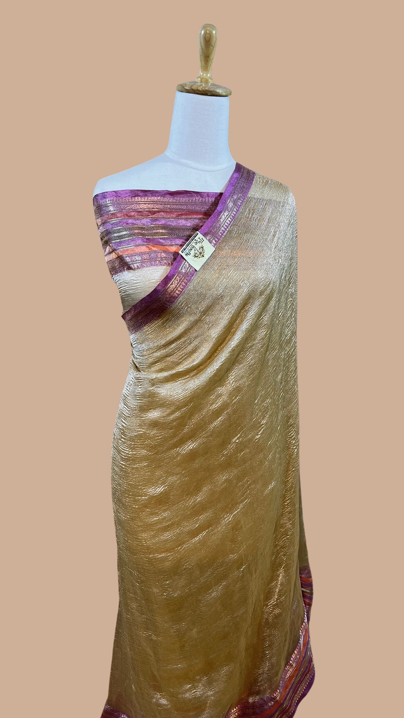 Pure Crush Tissue Silk Banarasi Saree