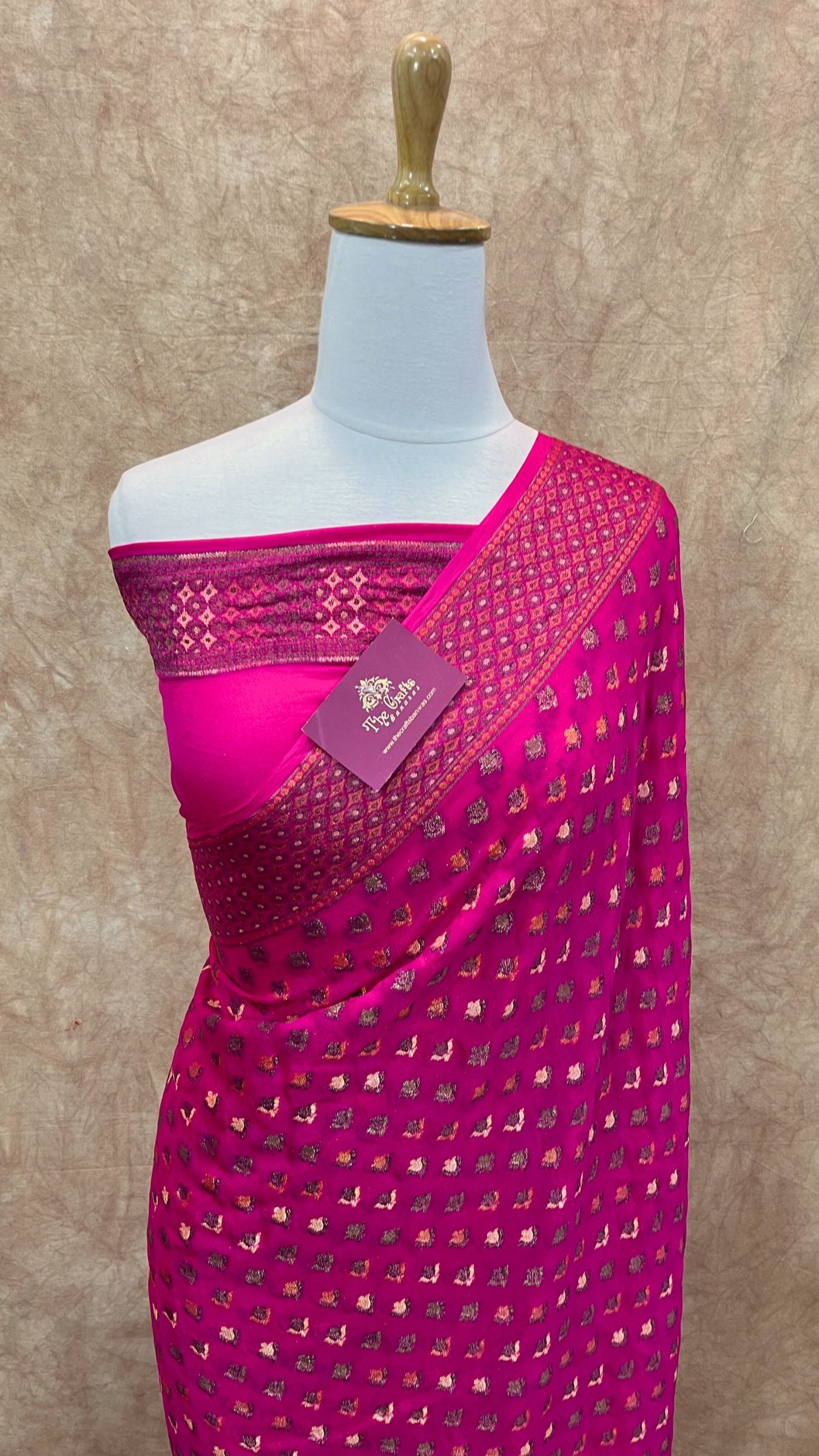 Pure Khaddi Chiffon Banarasi Saree