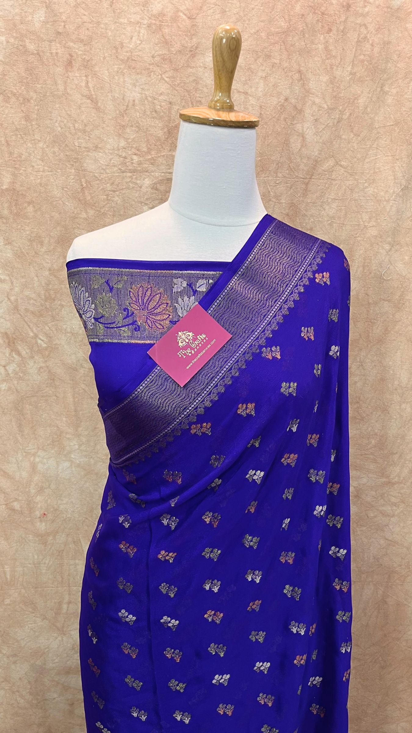 Pure Khaddi Chiffon Banarasi Saree