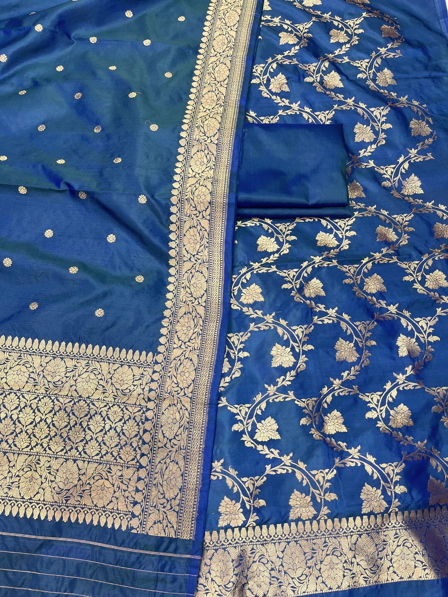 Pure Katan Silk Handloom Banarasi Dress Material